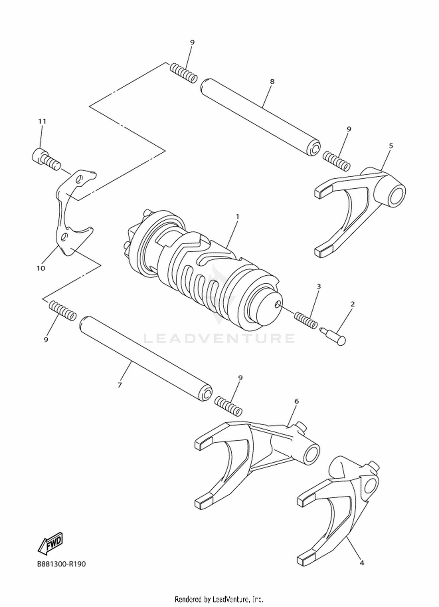 19 SHIFT CAM  FORK