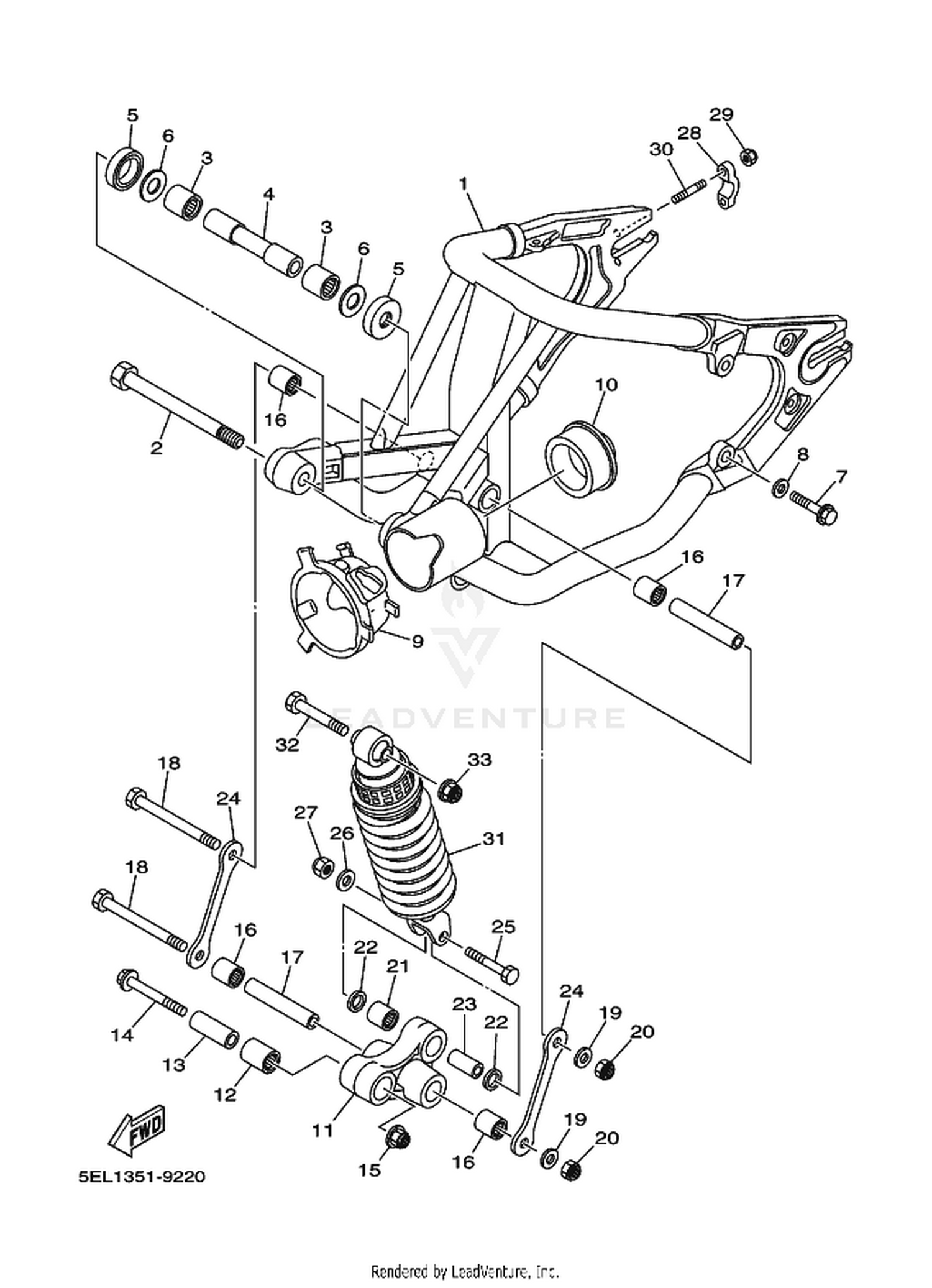 22 REAR ARM  SUSPENSION