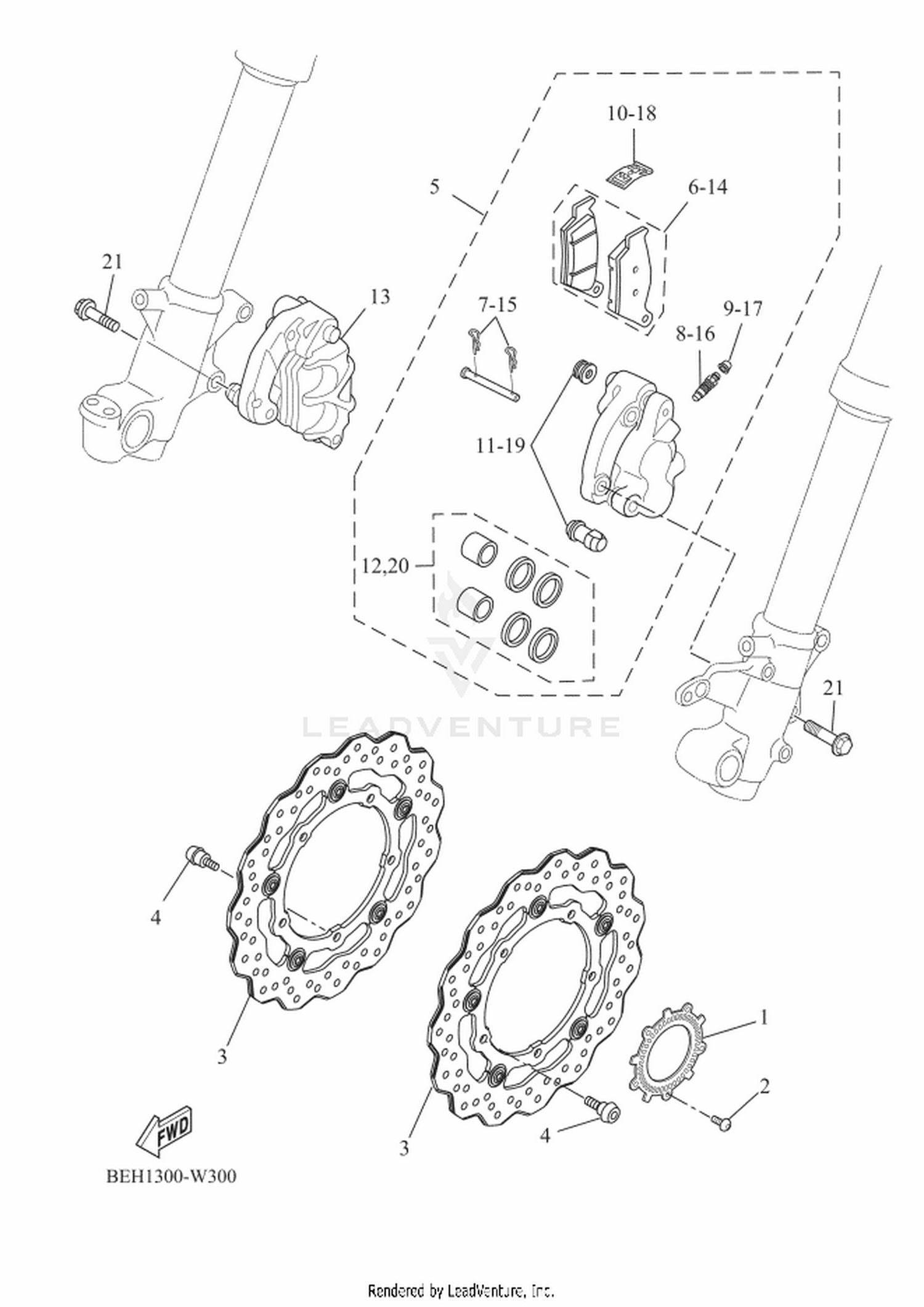 30 FRONT BRAKE CALIPER
