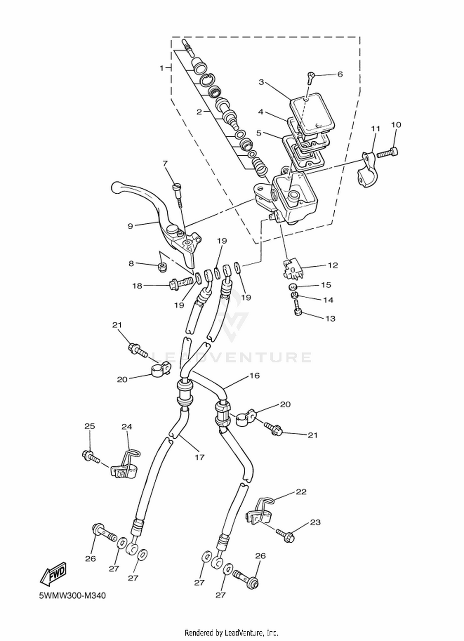 34 FRONT MASTER CYLINDER