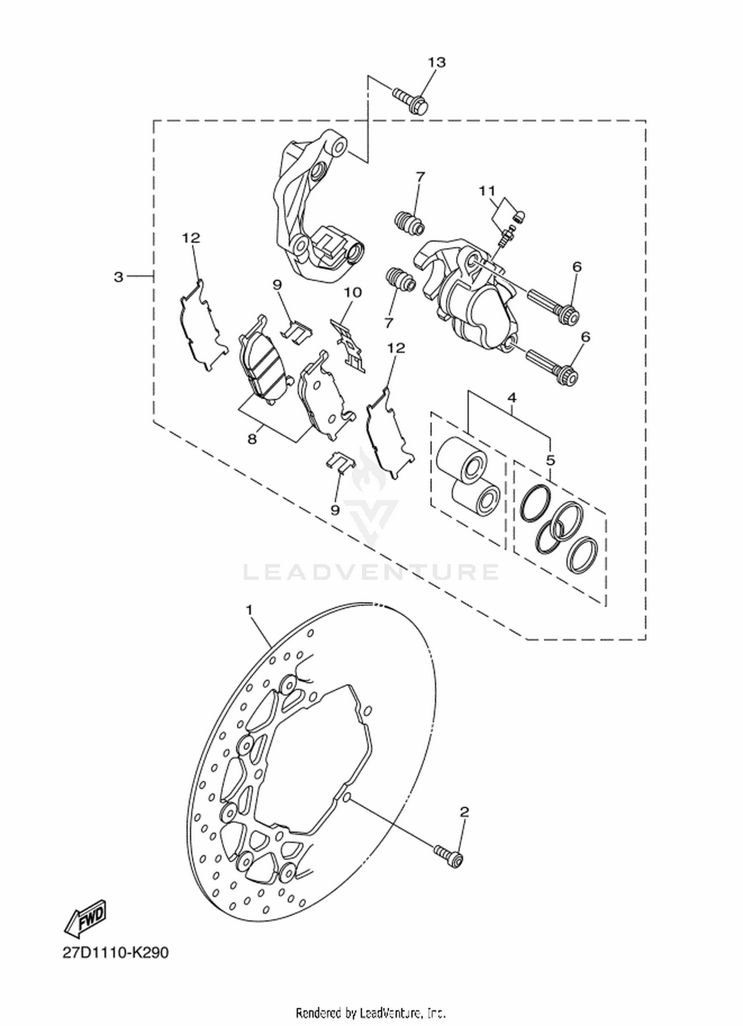 29 FRONT BRAKE CALIPER