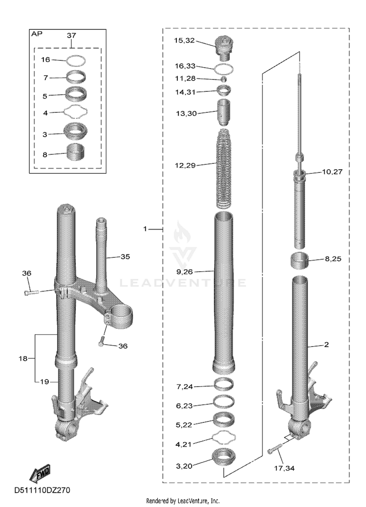 26 FRONT FORK
