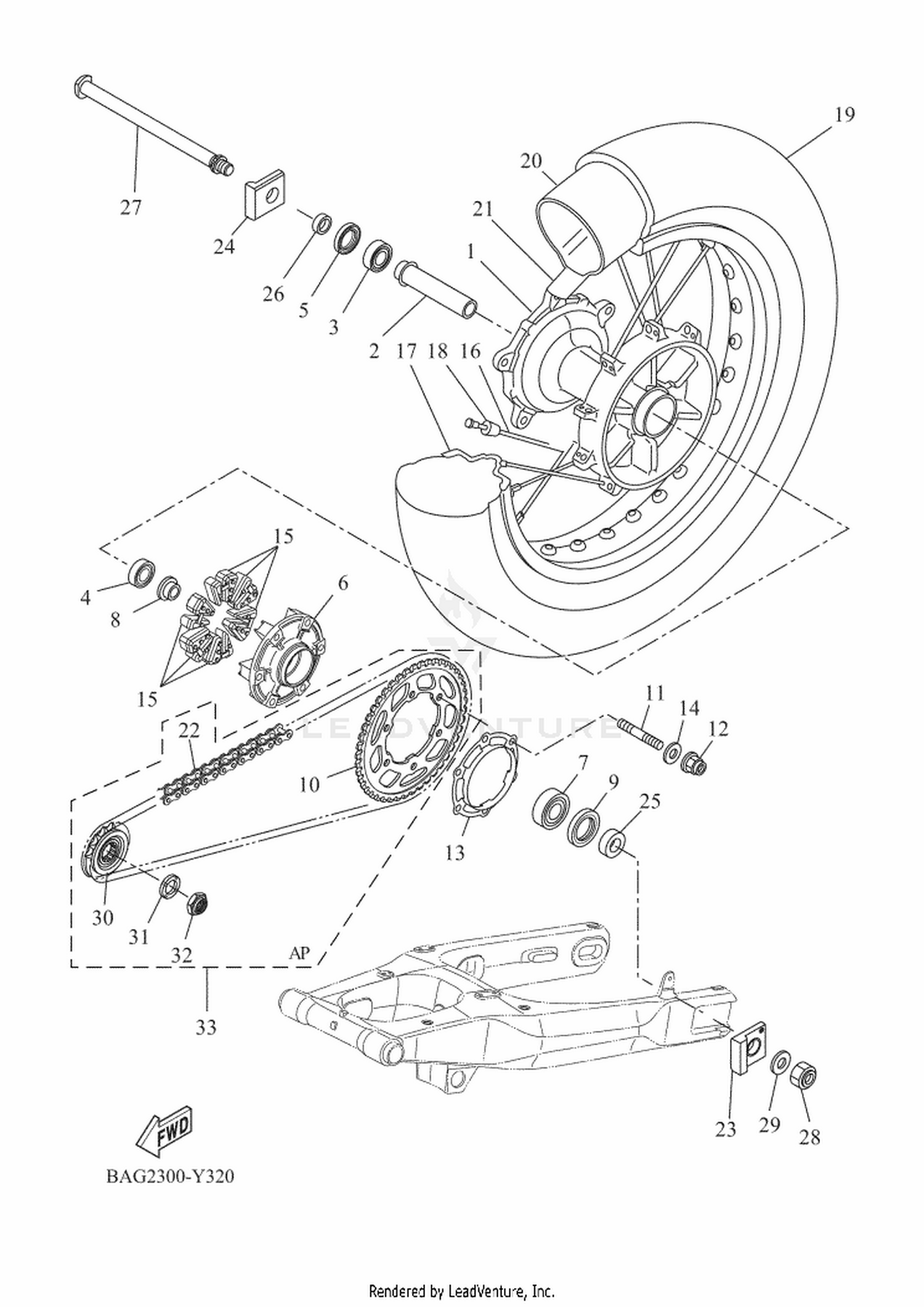 32 REAR WHEEL