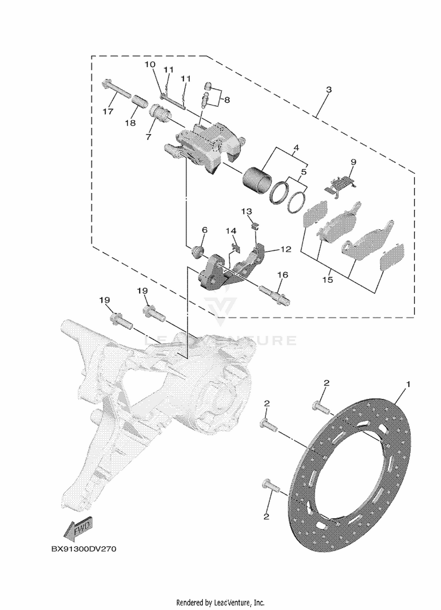 27 REAR BRAKE CALIPER