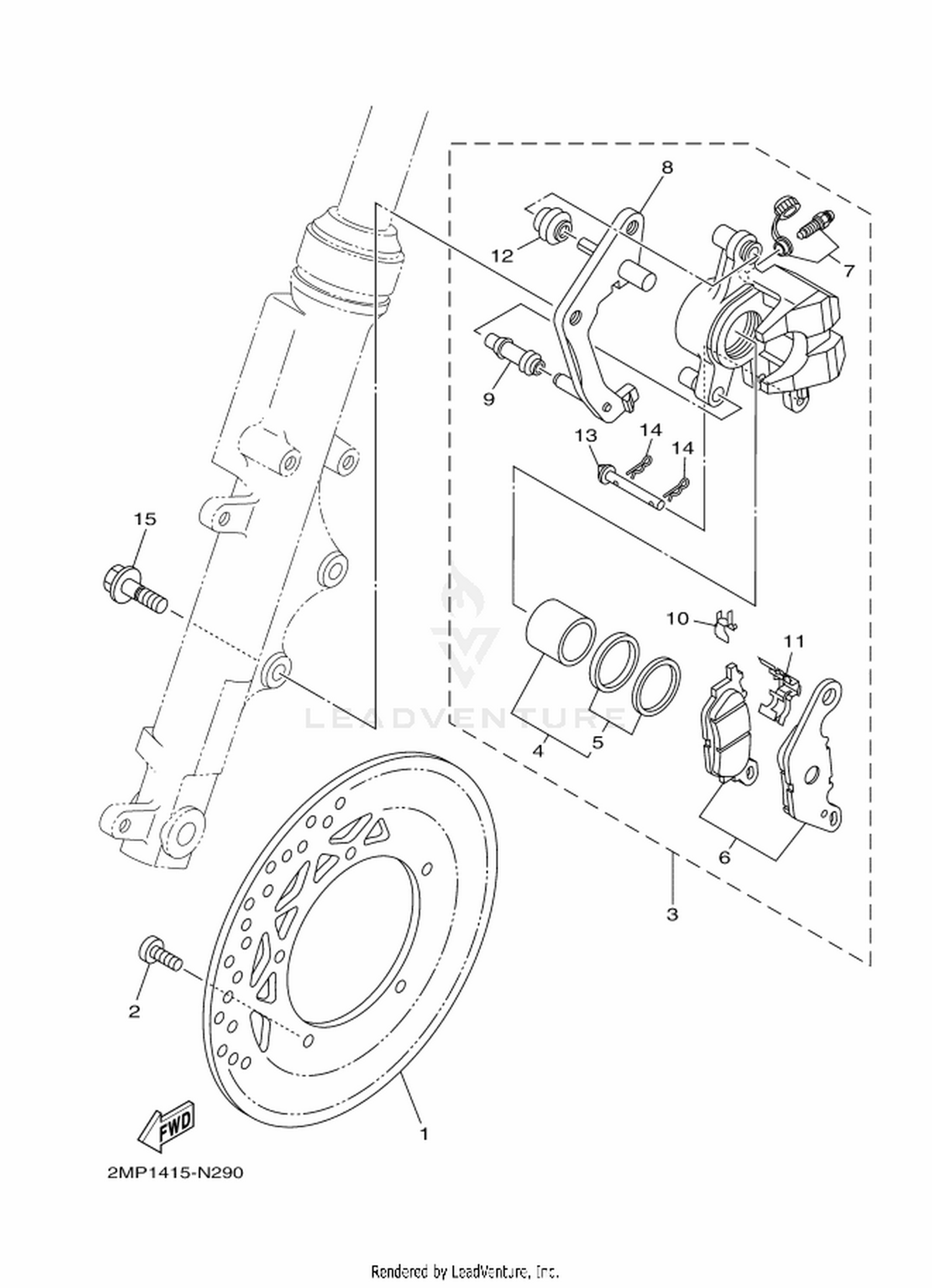 24 FRONT BRAKE CALIPER