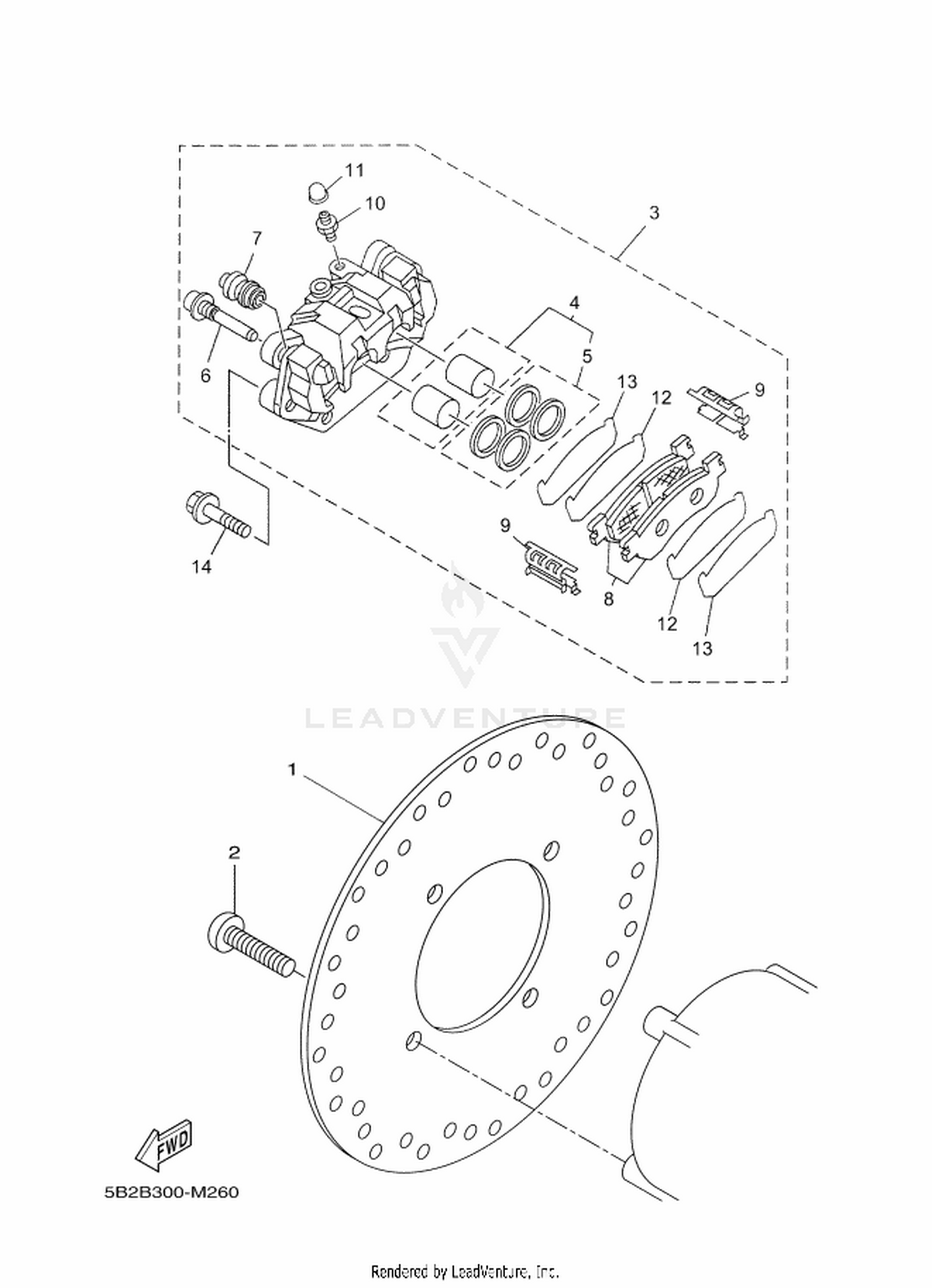 26 REAR BRAKE CALIPER