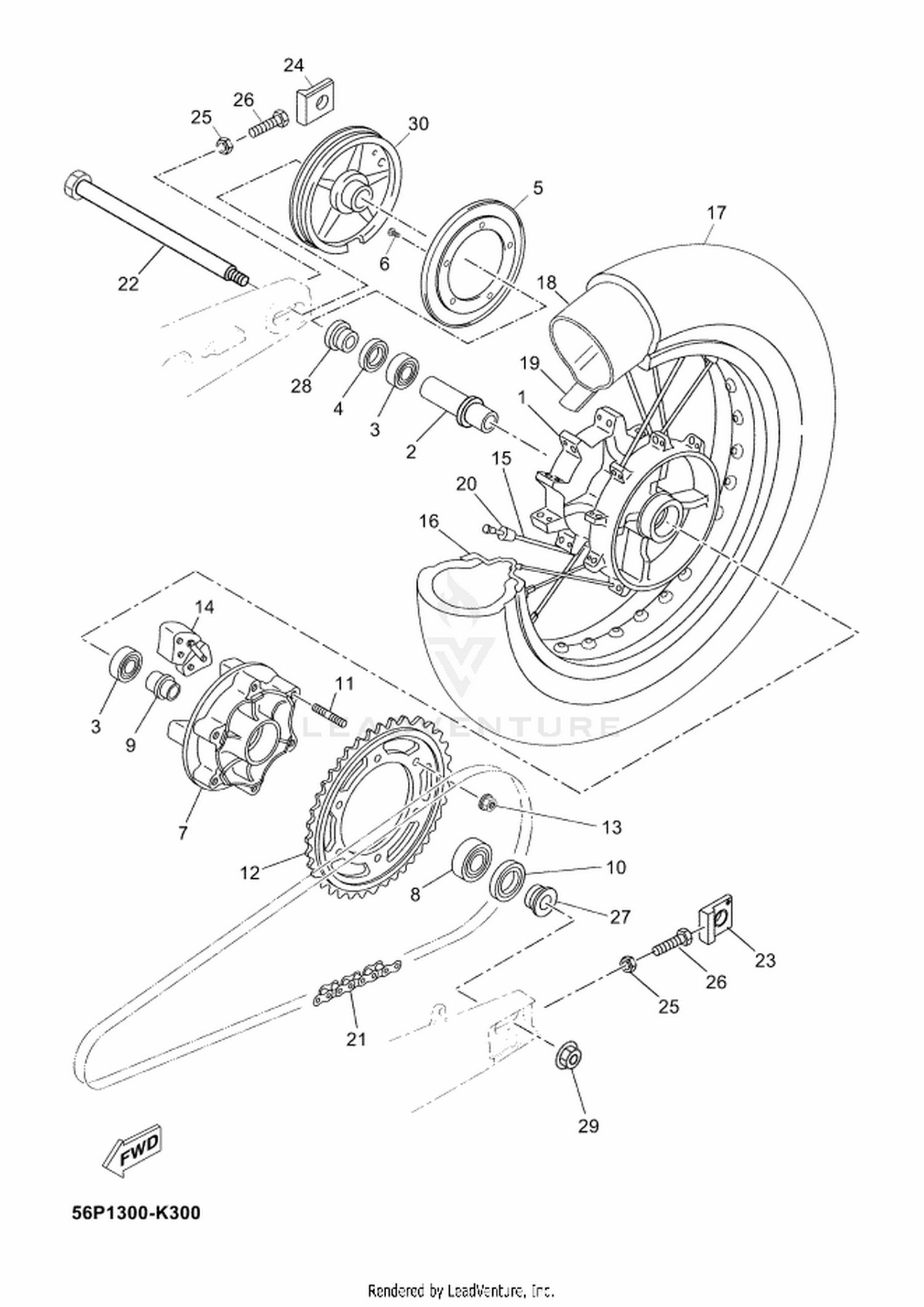30 REAR WHEEL