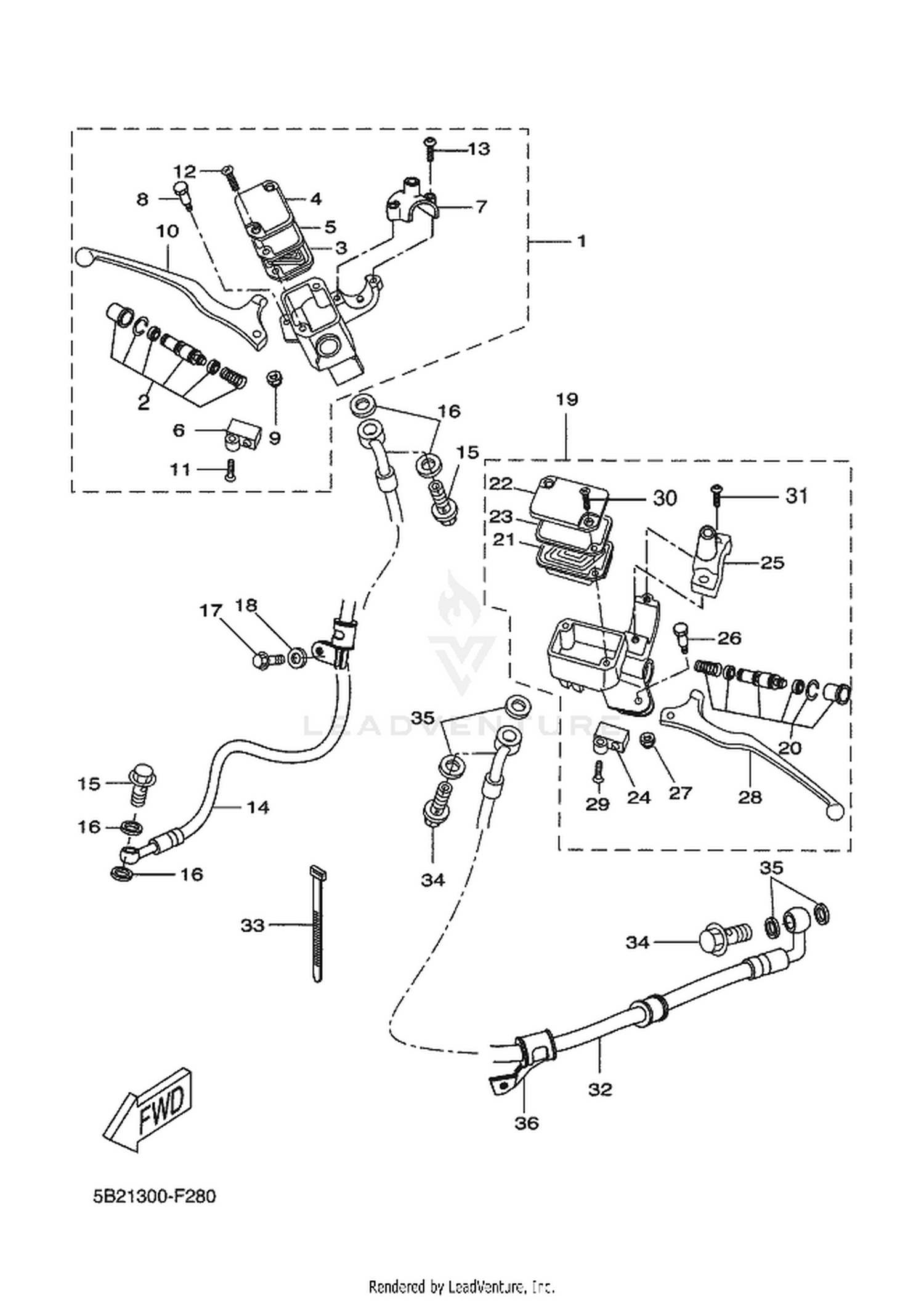 28 M. CYLINDER FOR DISK BRAKE