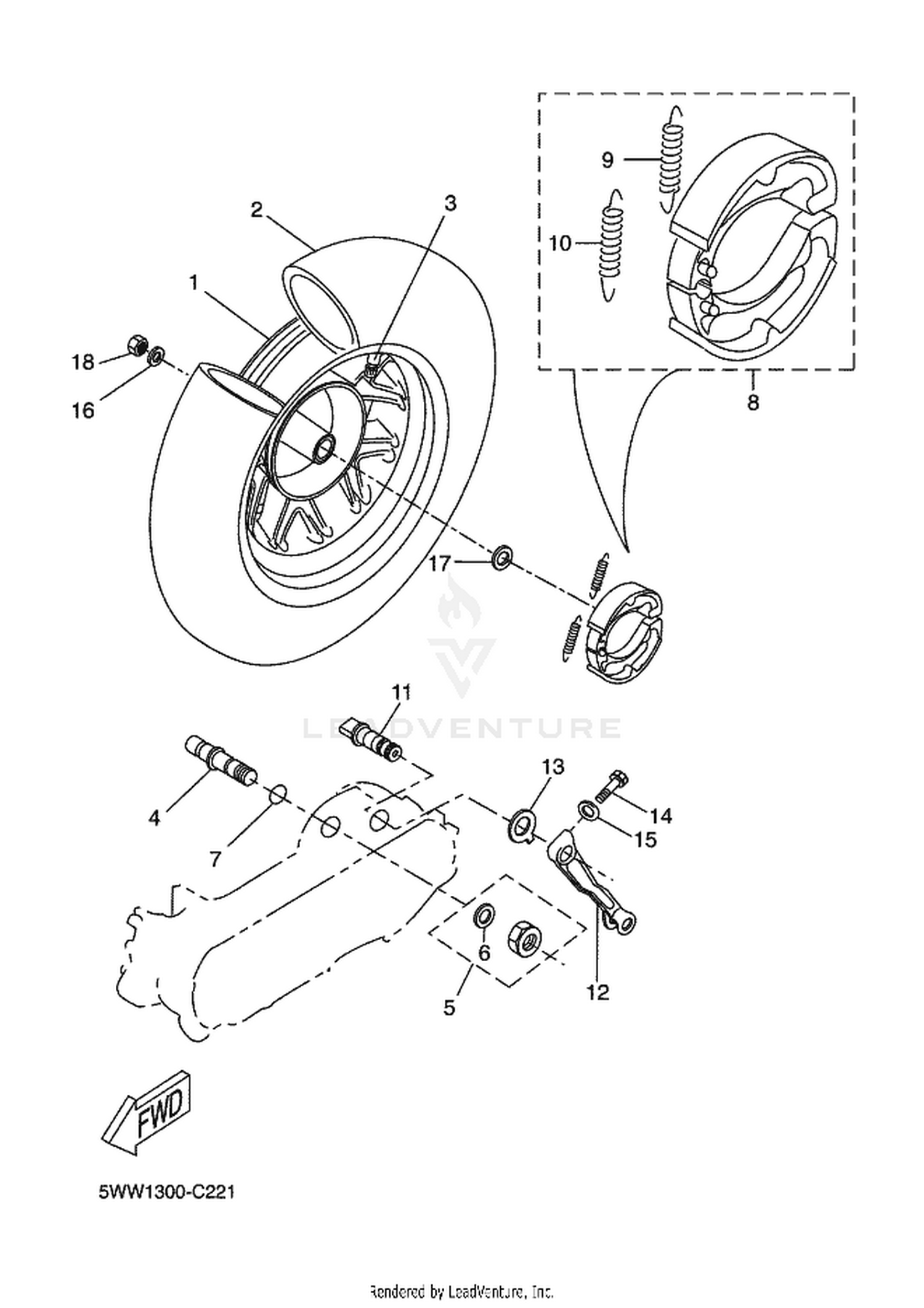 22 REAR WHEEL