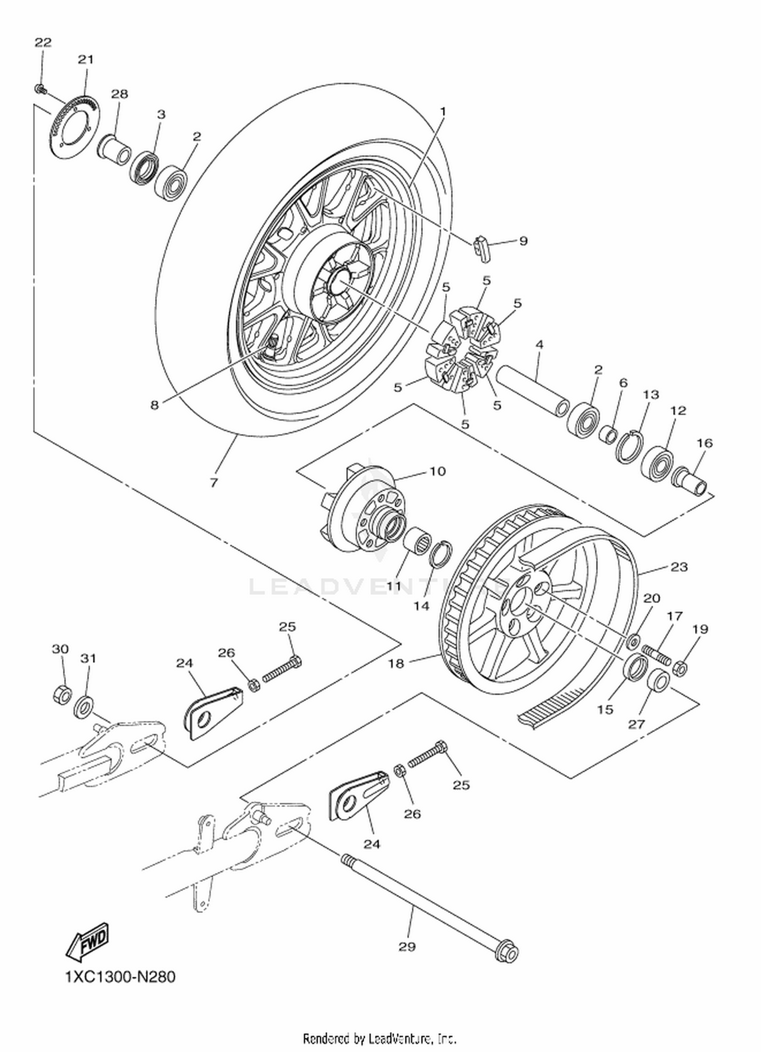 28 REAR WHEEL