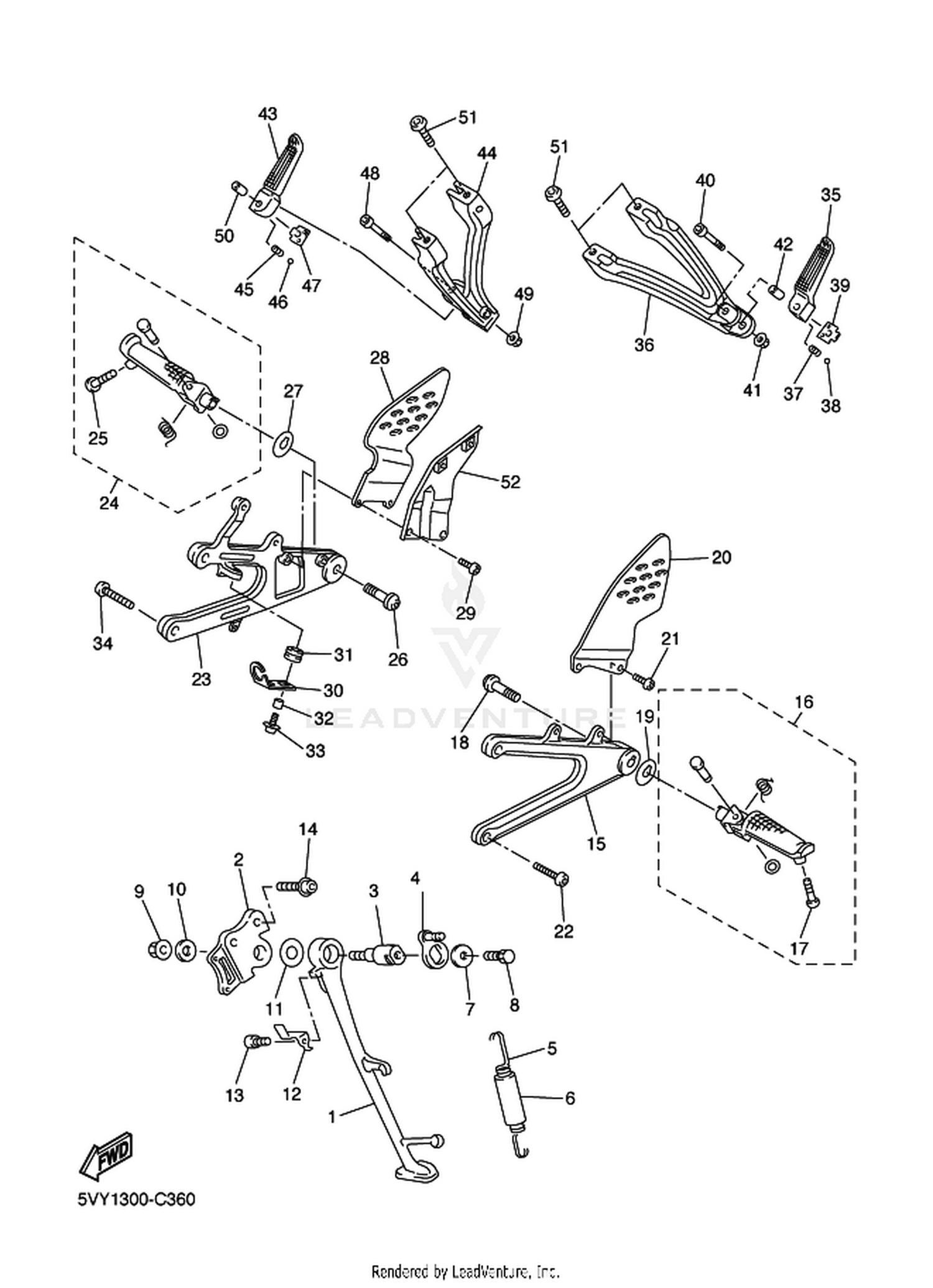 36 STAND  FOOTREST