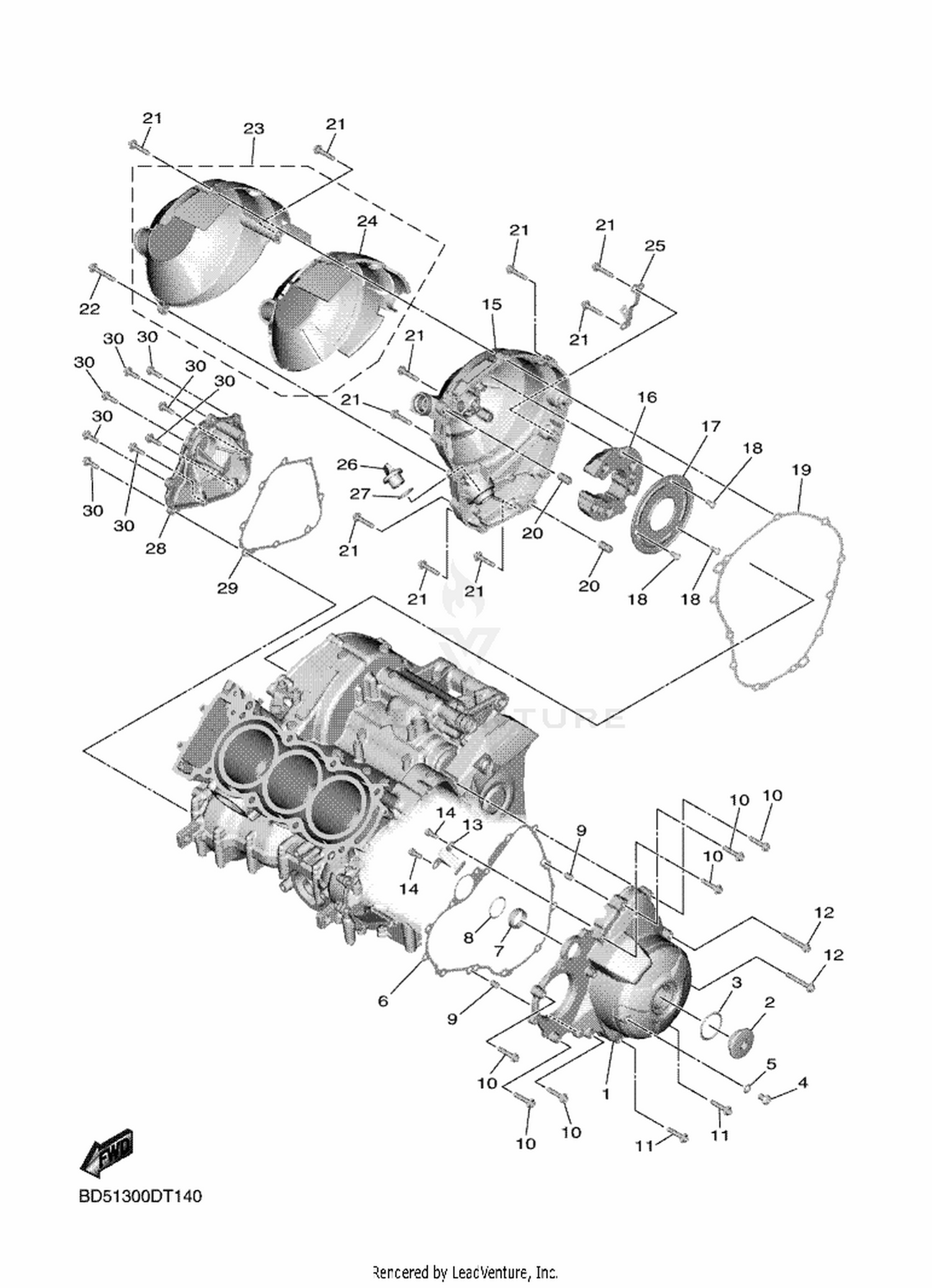 14 CRANKCASE COVER 1