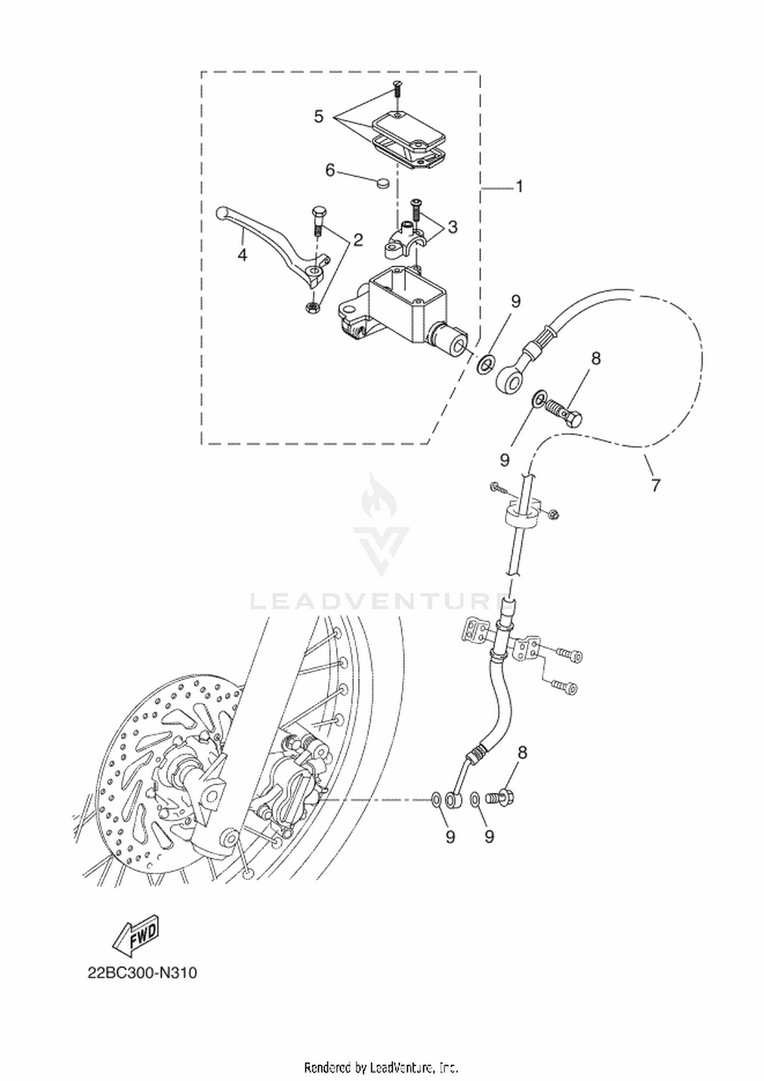 31 FRONT MASTER CYLINDER