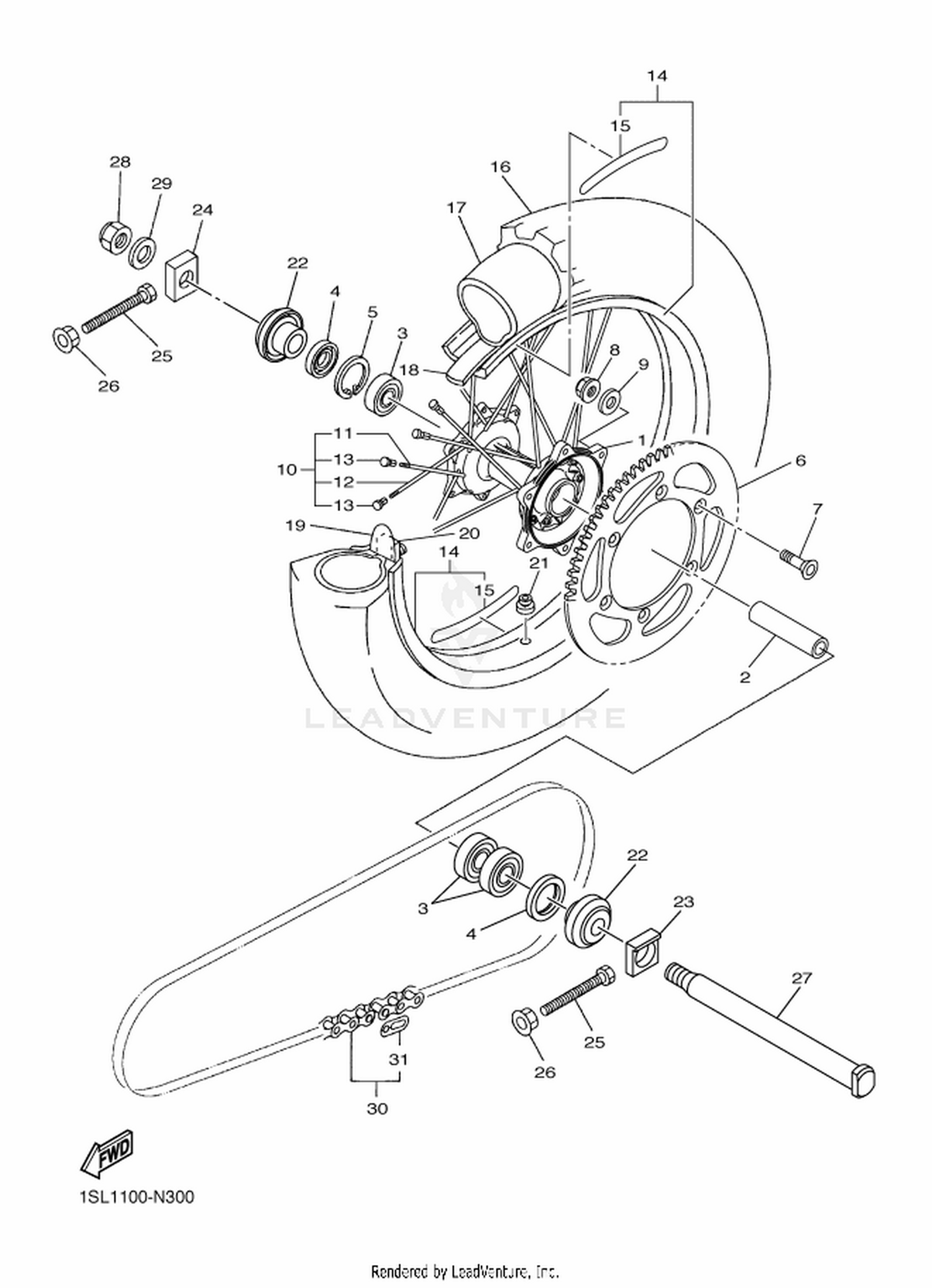 30 REAR WHEEL 1
