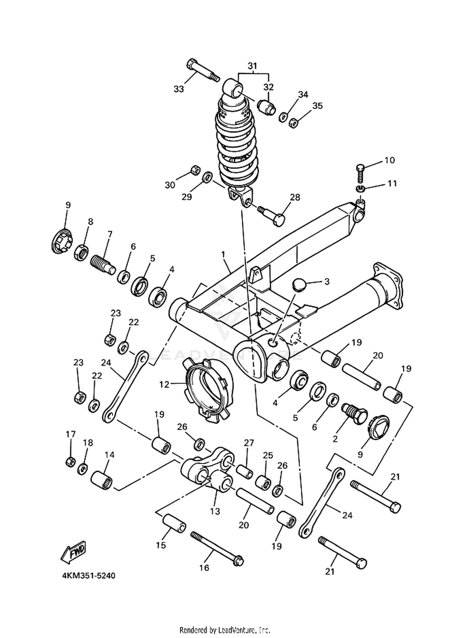 24 REAR ARM  SUSPENSION