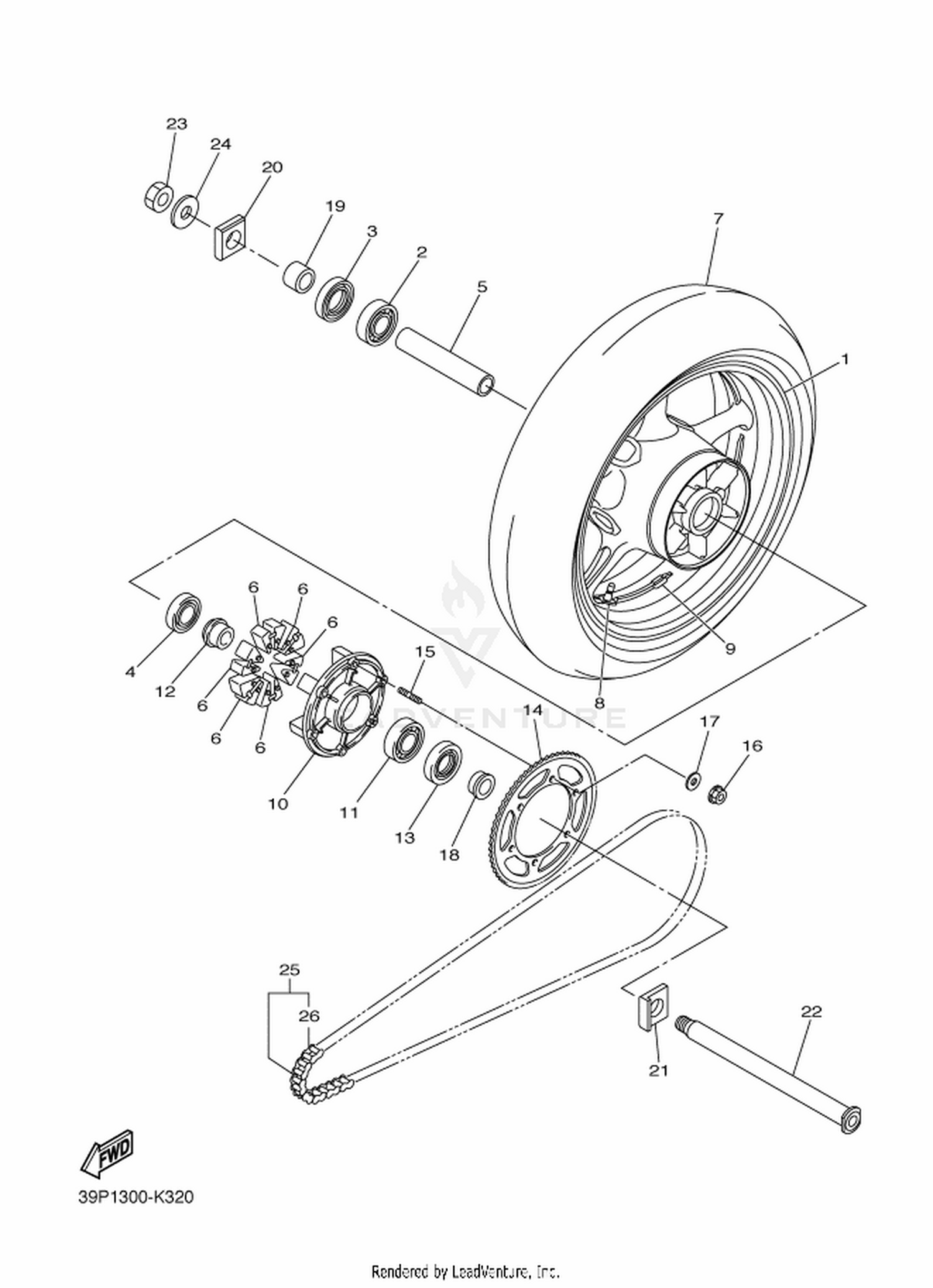 32 REAR WHEEL