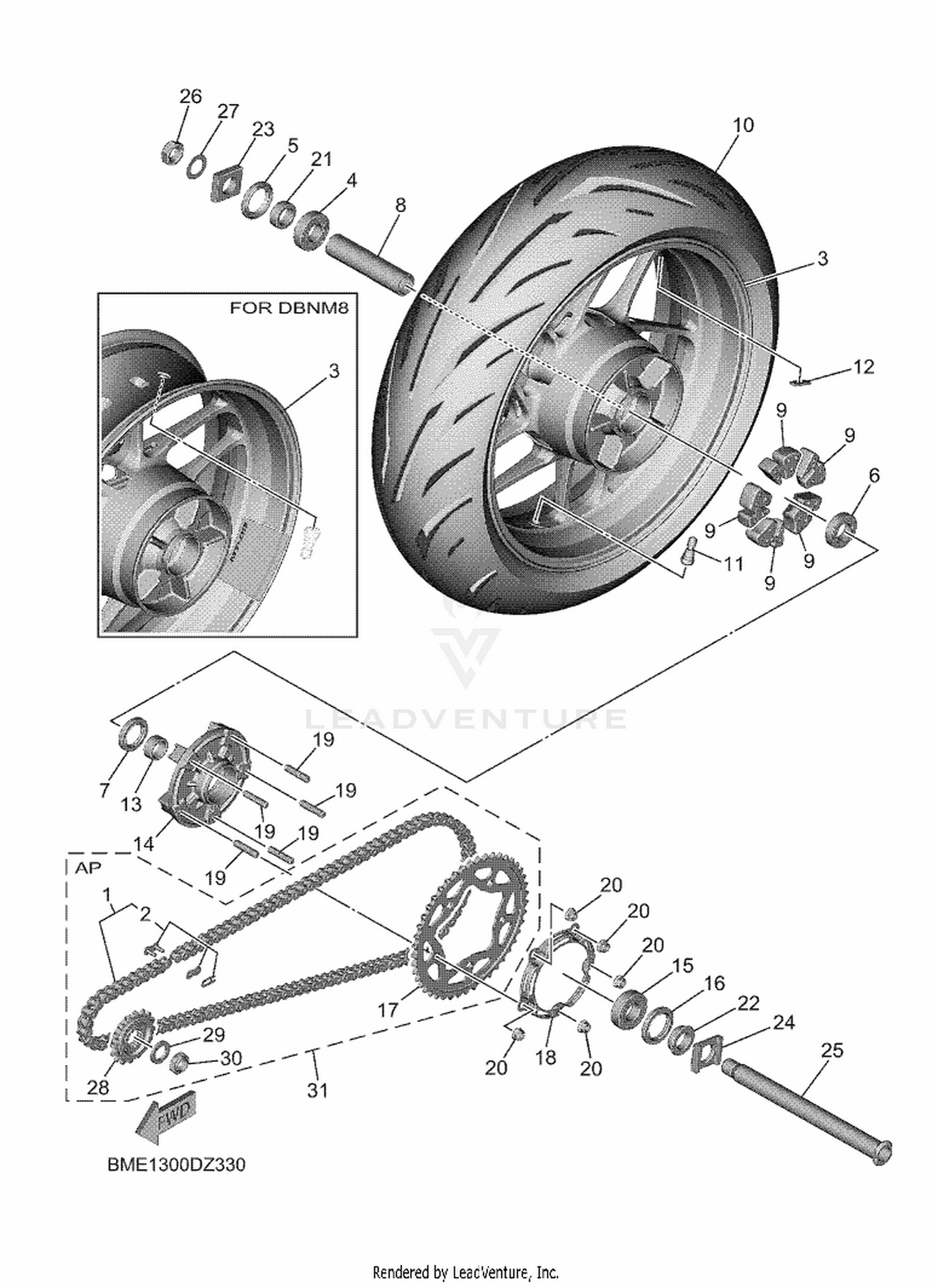 33 REAR WHEEL