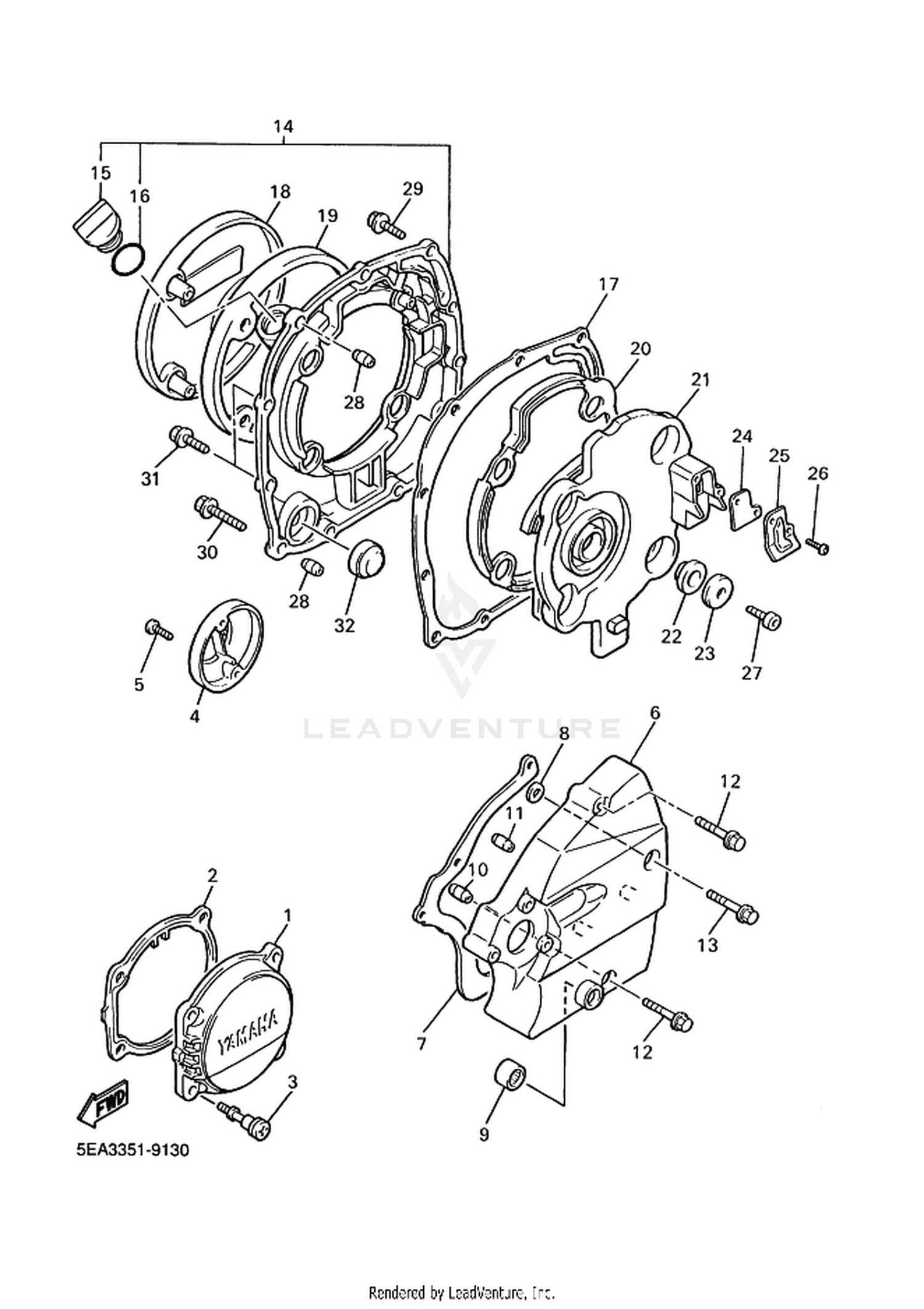 13 CRANKCASE COVER 1