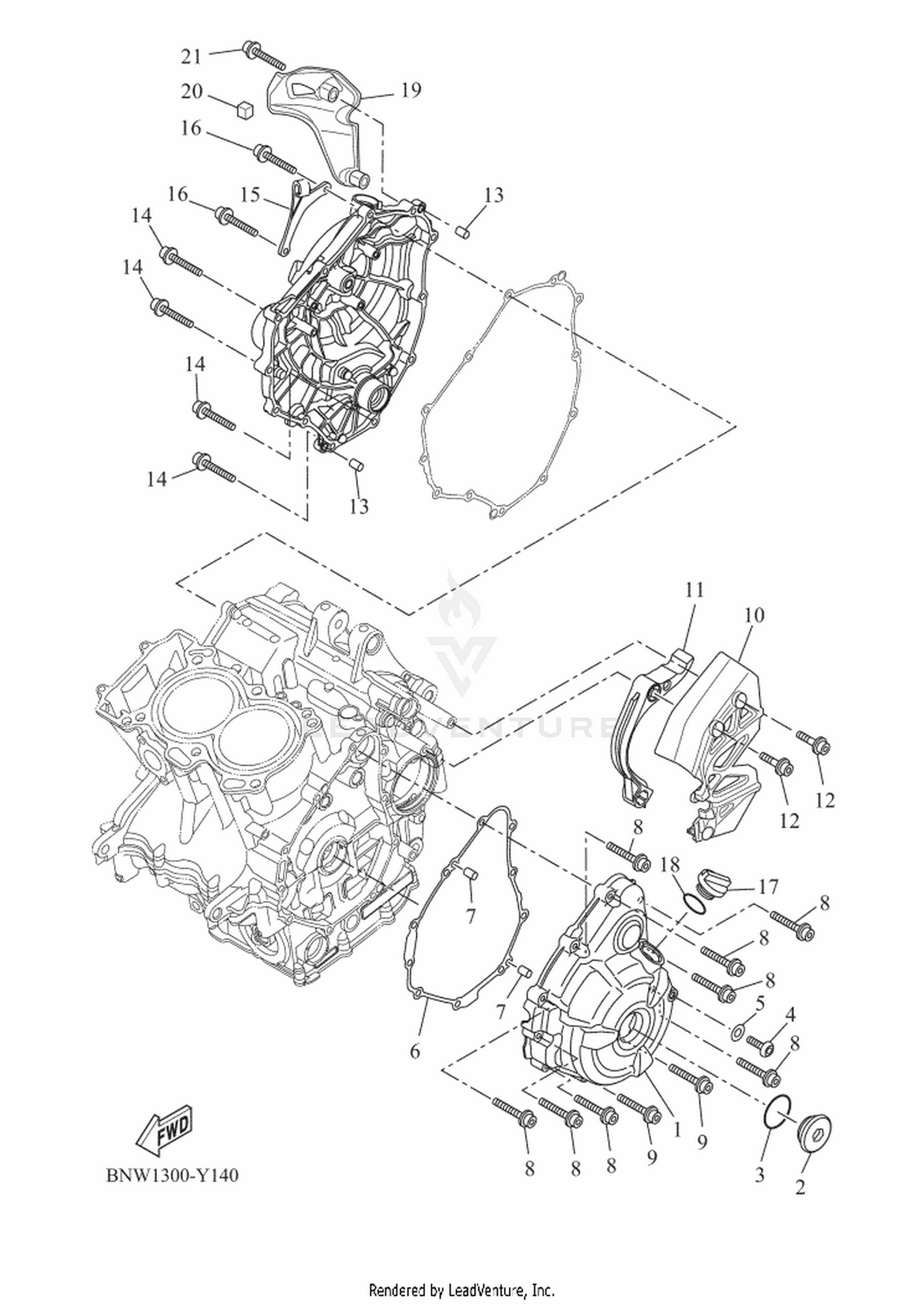 14 CRANKCASE COVER 1