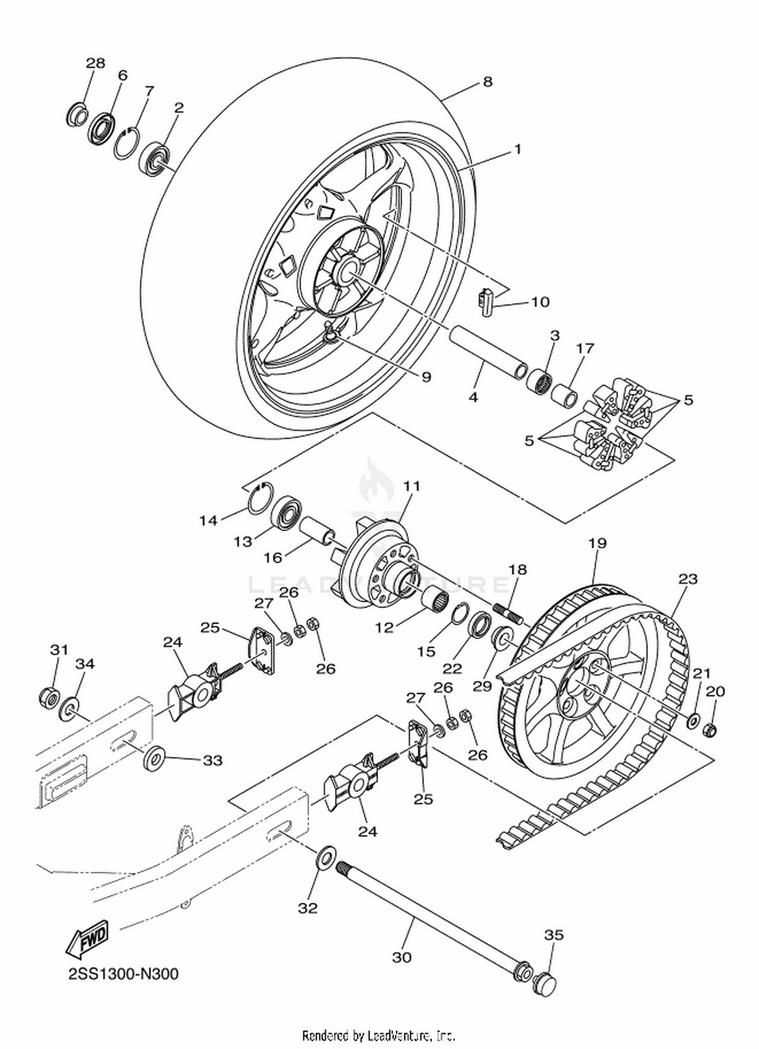 30 REAR WHEEL