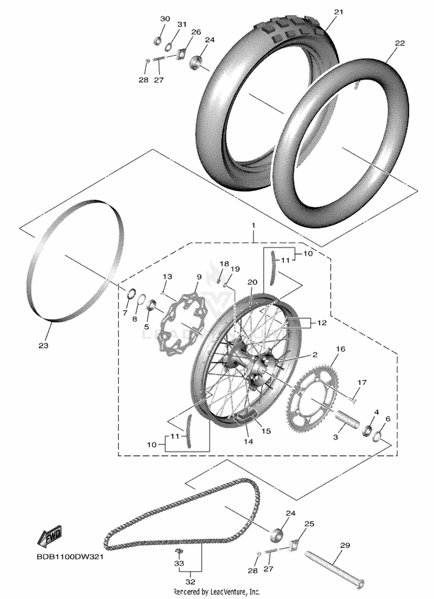 32 REAR WHEEL