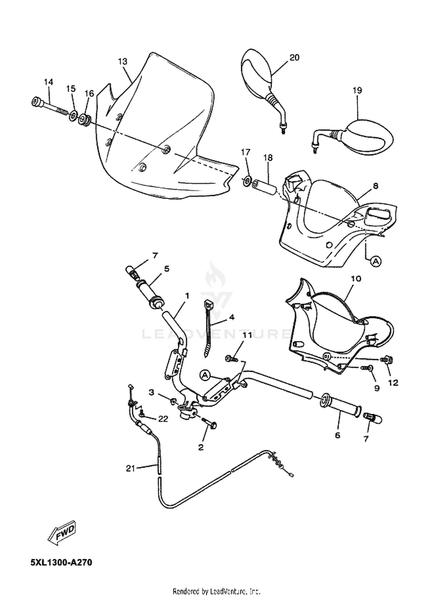 27 STEERING HANDLE  CABLE