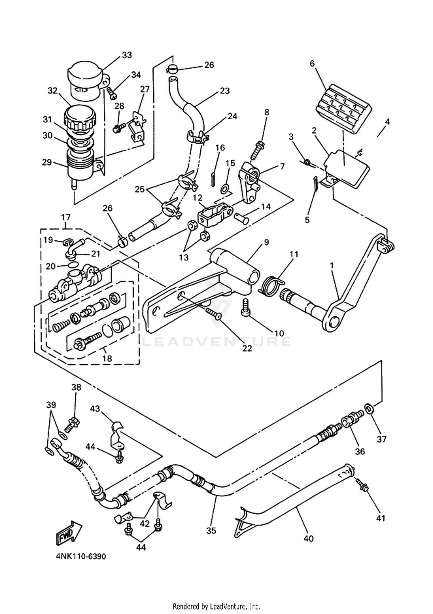 38 REAR MASTER CYLINDER