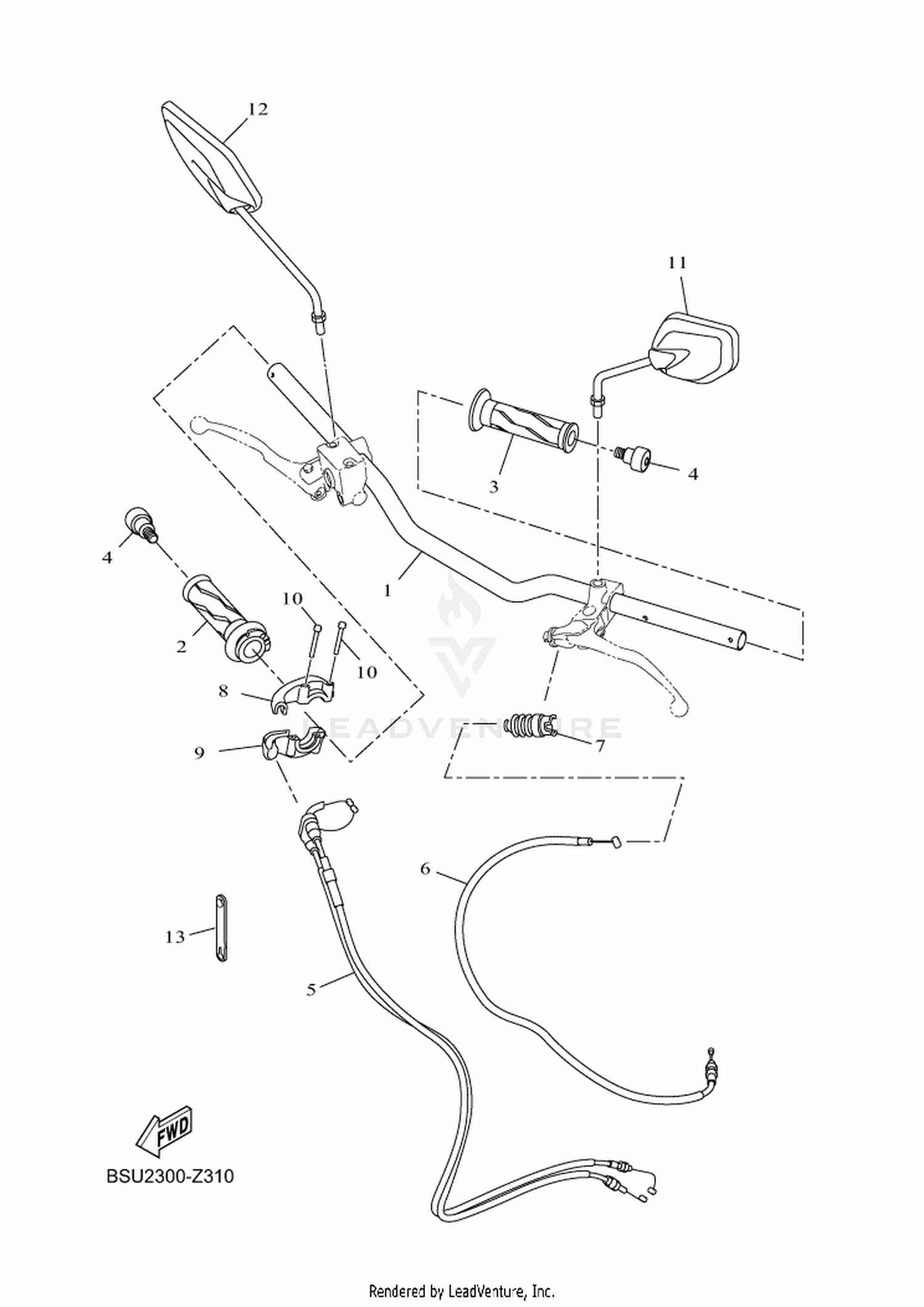 31 STEERING HANDLE & CABLE