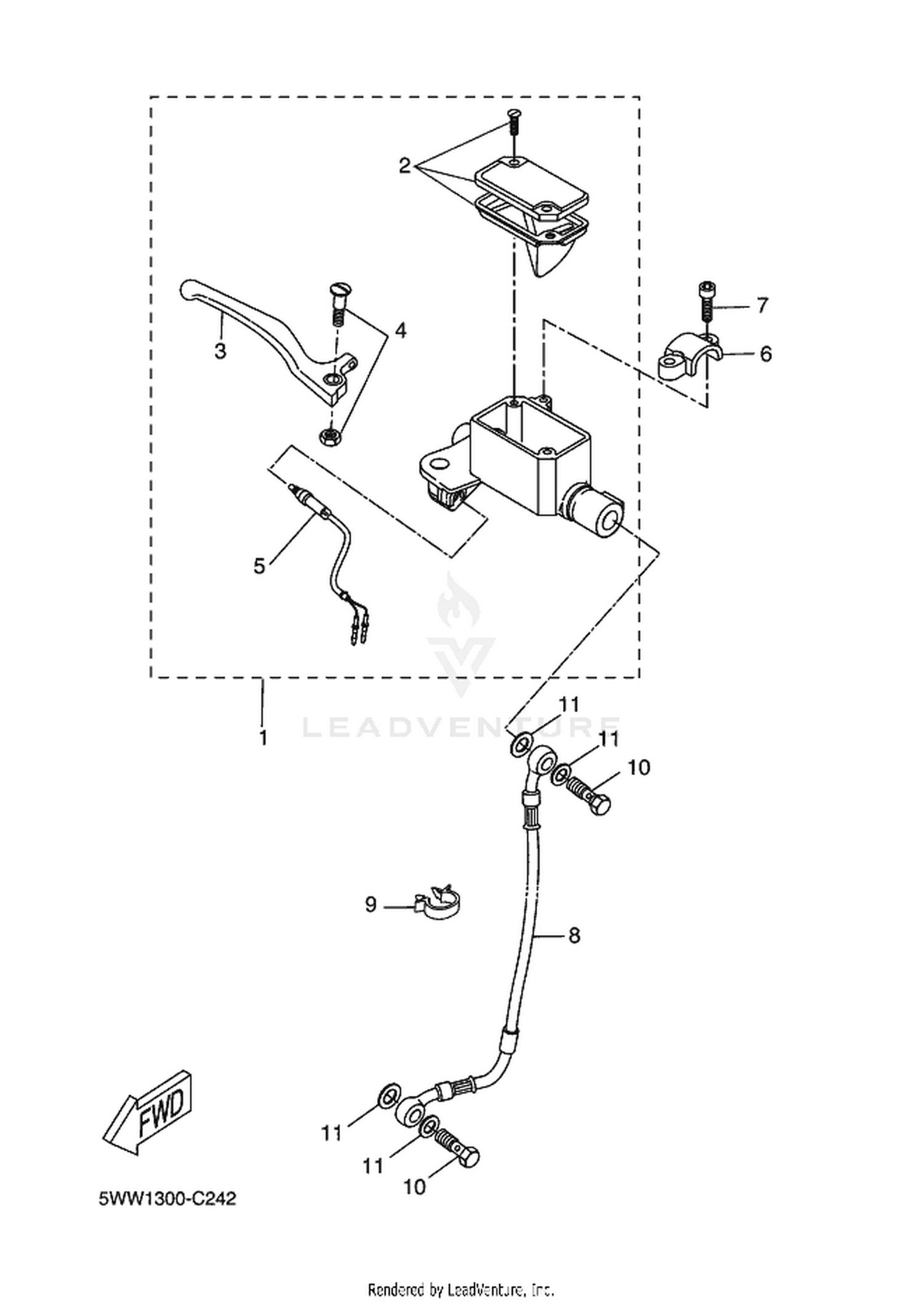 26 FRONT MASTER CYLINDER