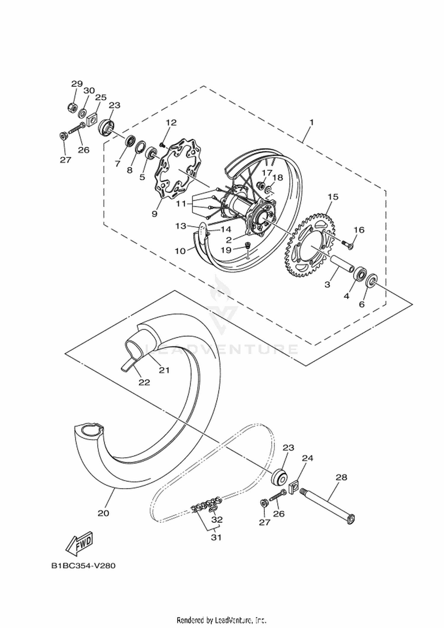 28 REAR WHEEL