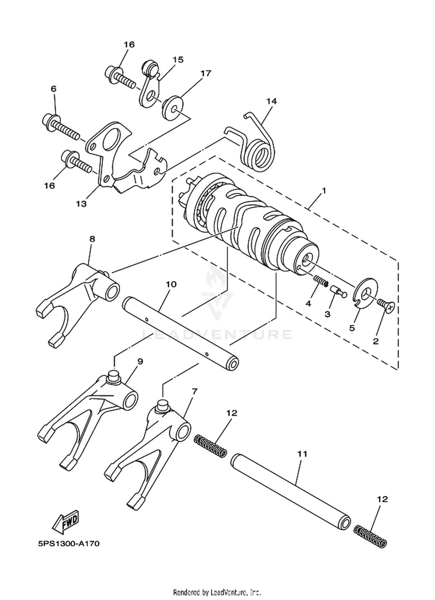 17 SHIFT CAM  FORK