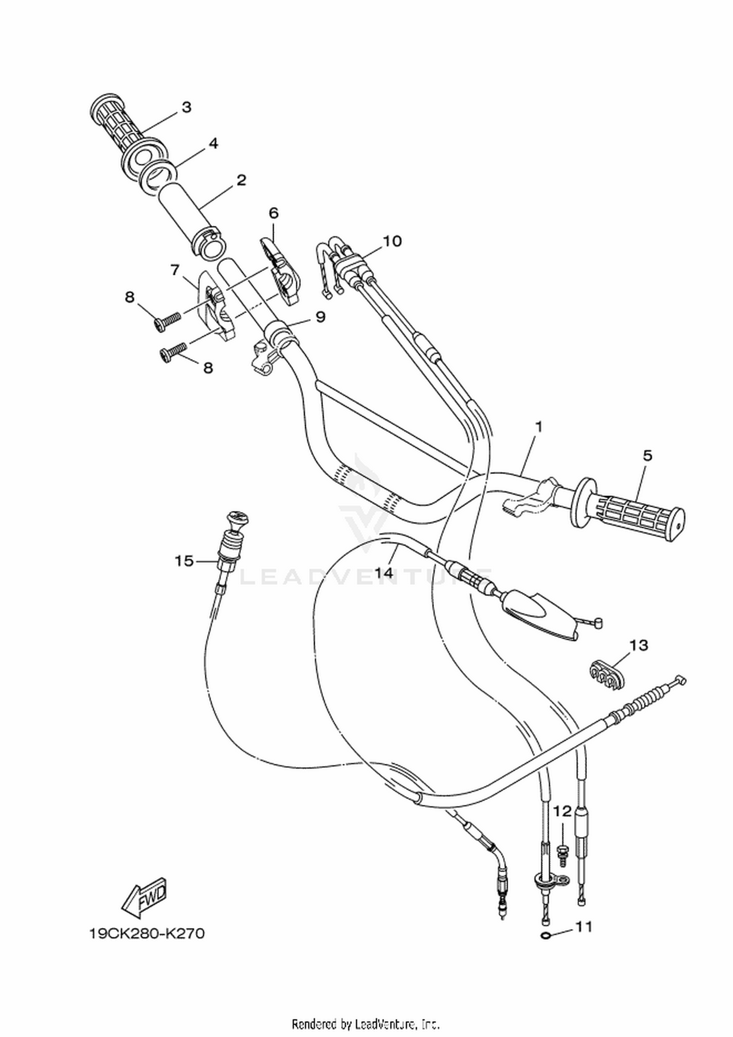 27 STEERING HANDLE  CABLE