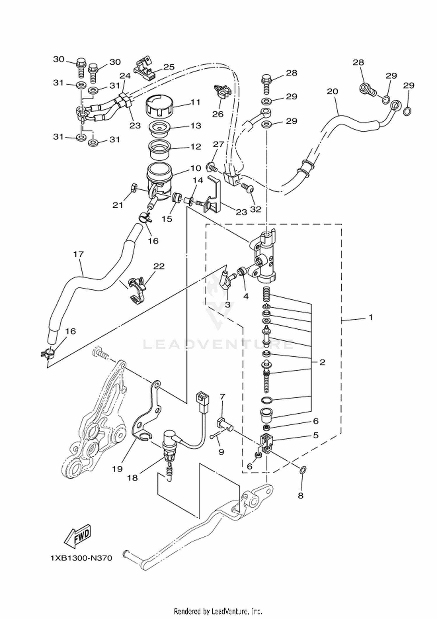 37 REAR MASTER CYLINDER