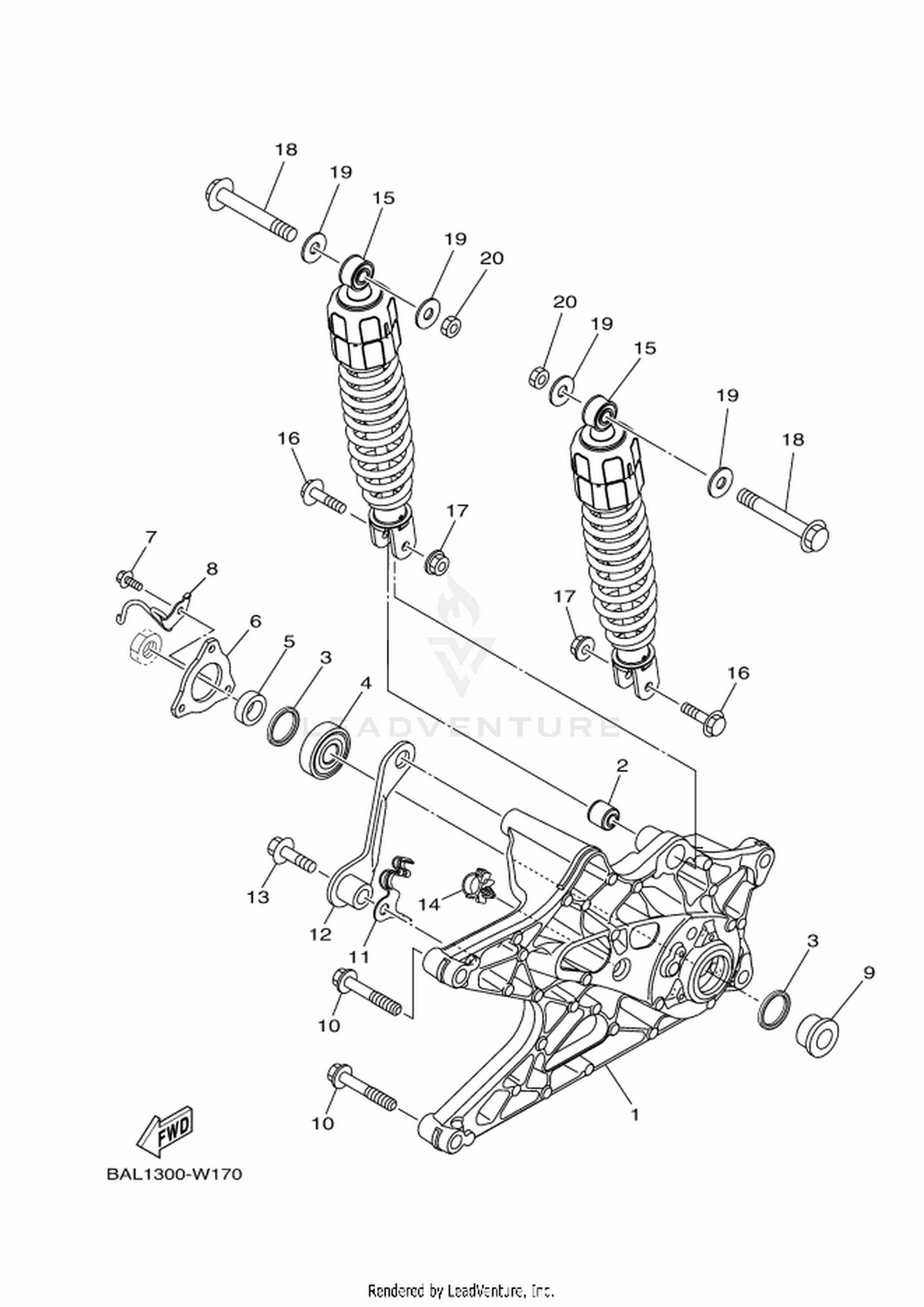 17 REAR ARM & SUSPENSION