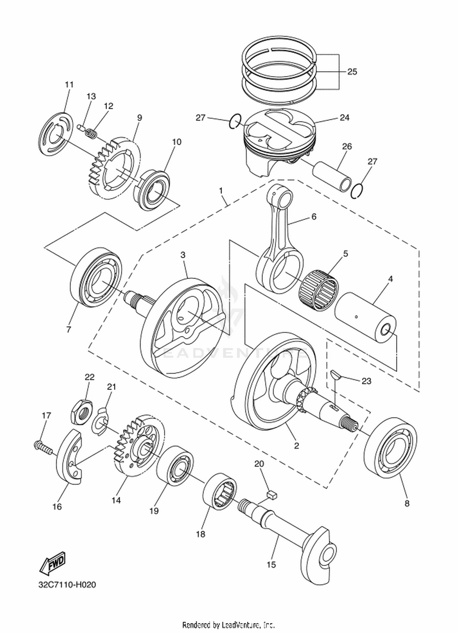 02 CRANKSHAFT  PISTON