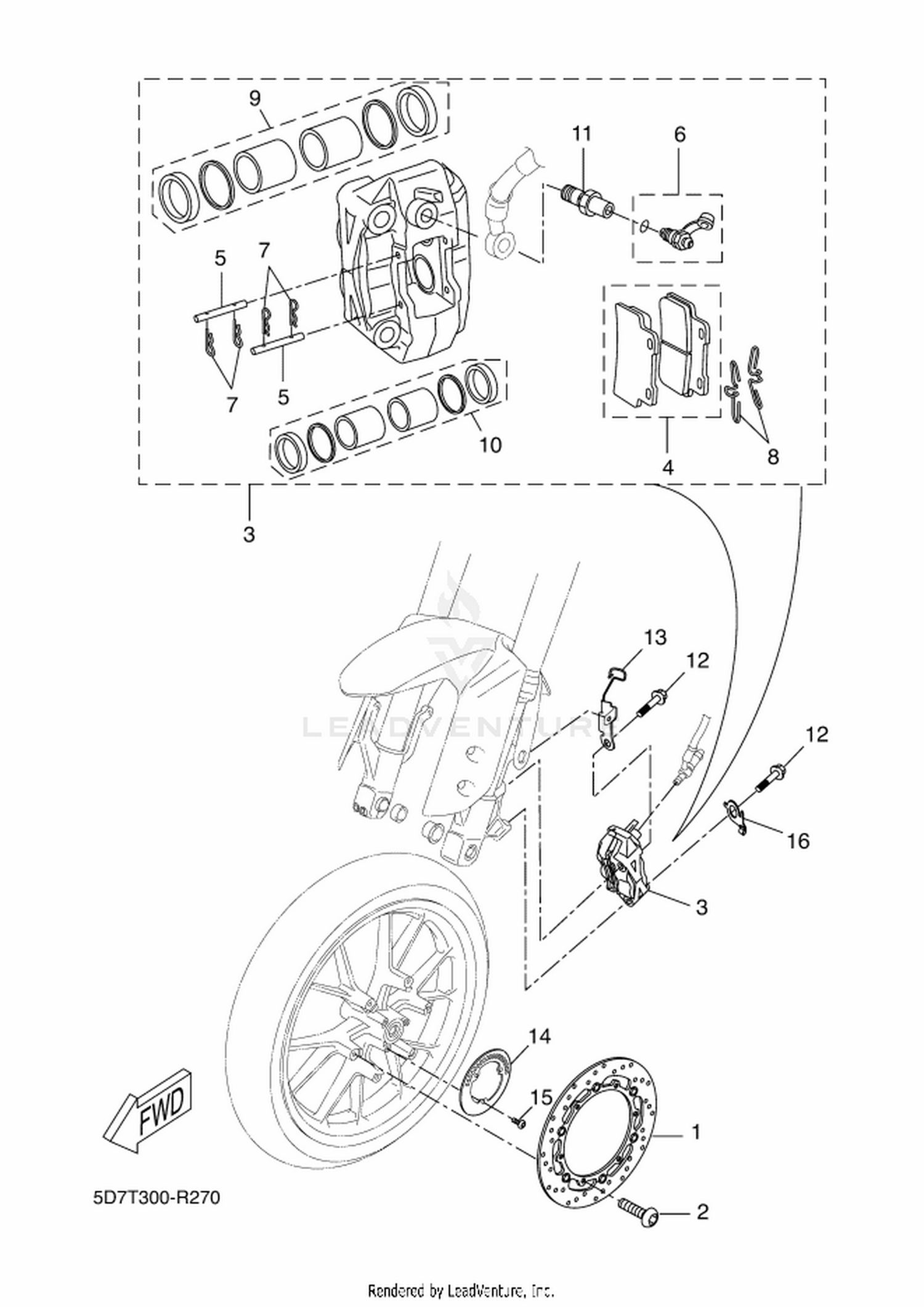 27 FRONT BRAKE CALIPER