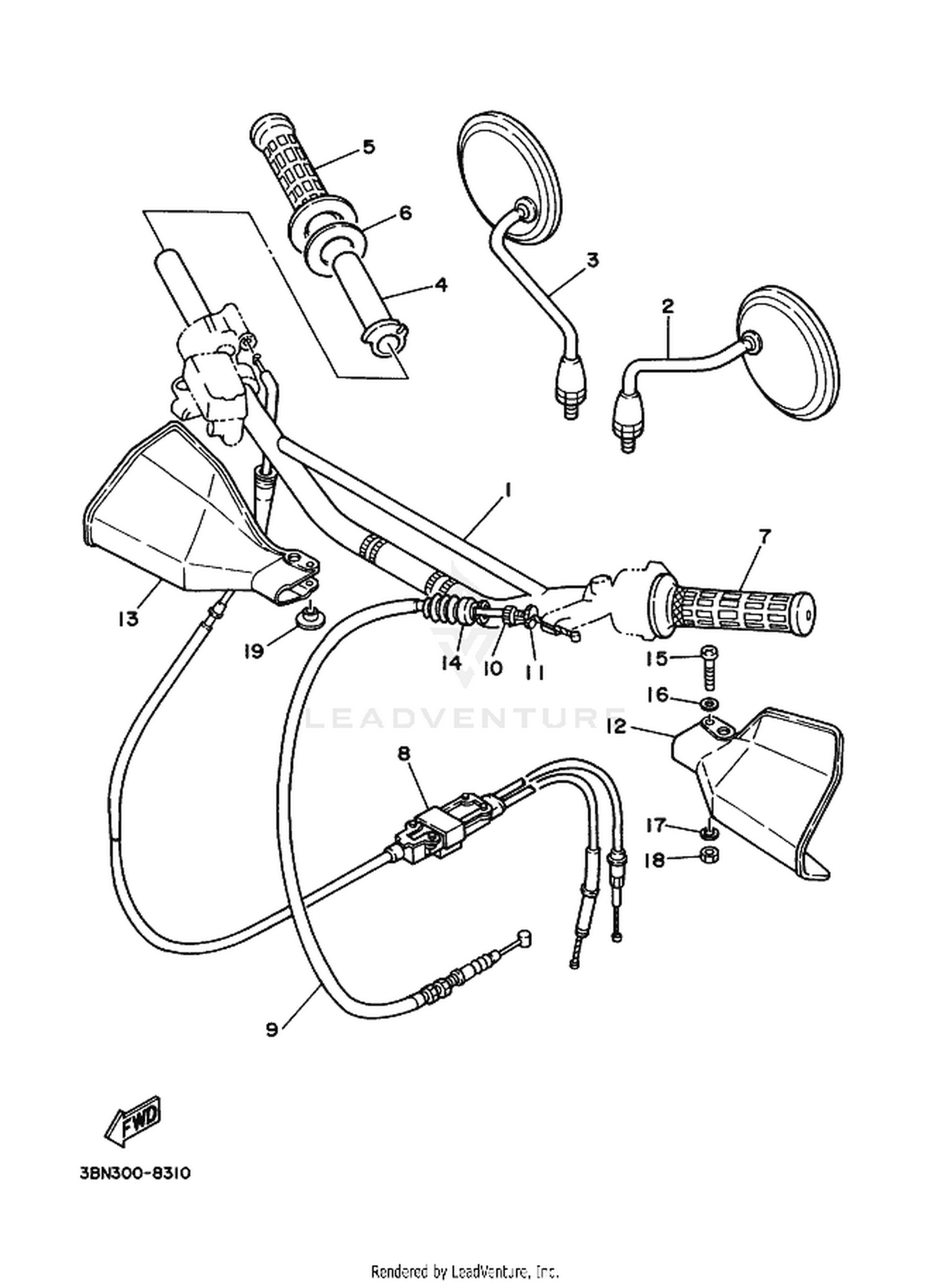 31 STEERING HANDLE  CABLE