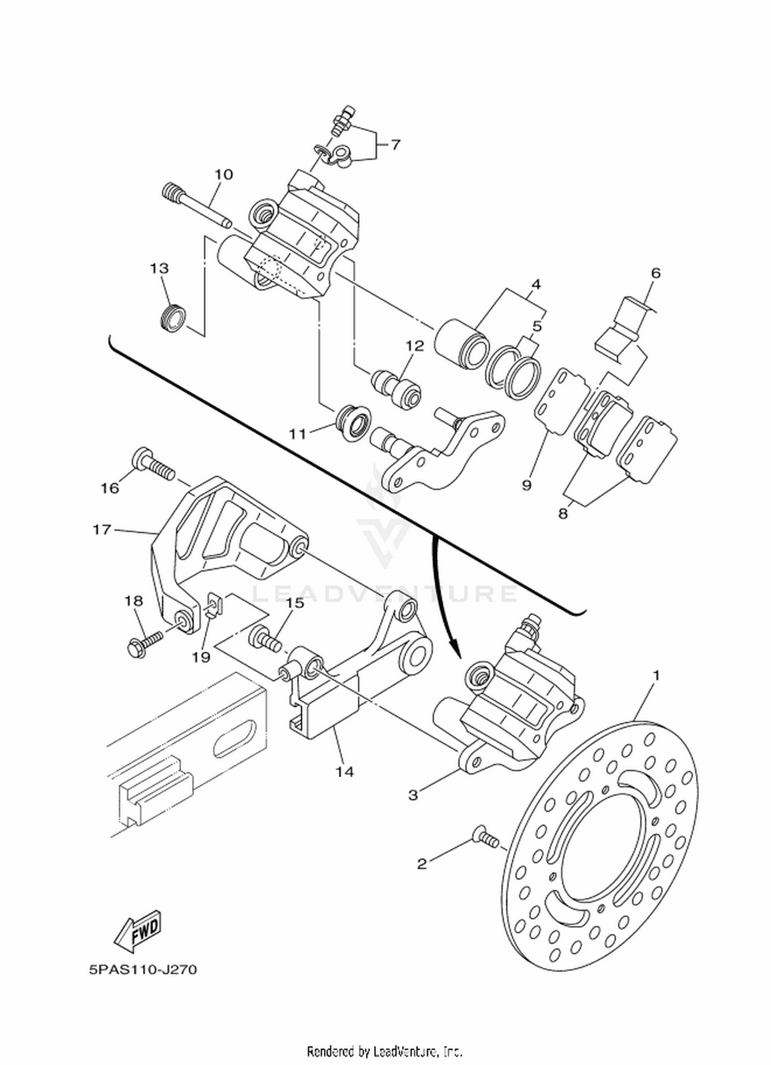 27 REAR BRAKE CALIPER