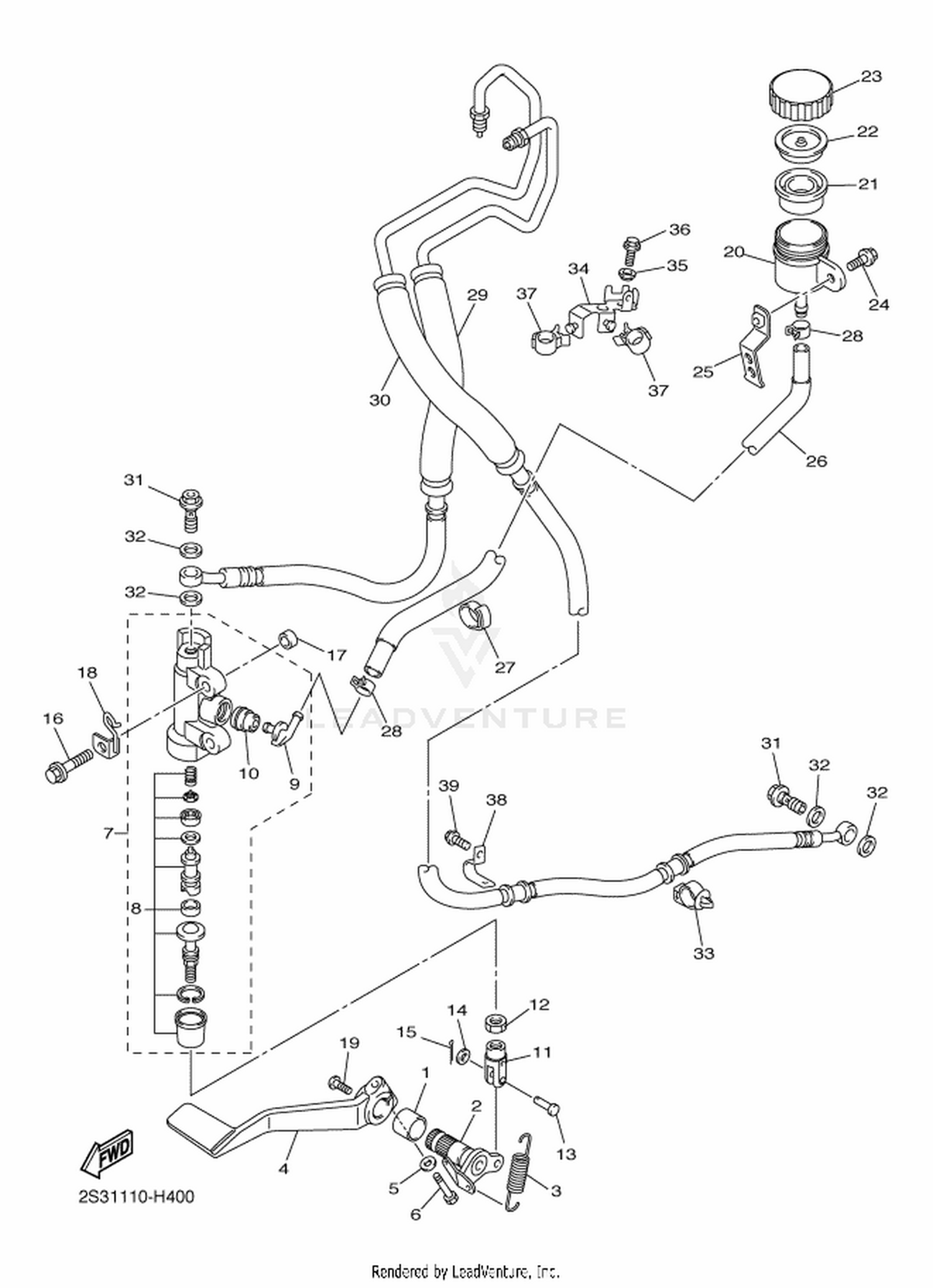 40 REAR MASTER CYLINDER