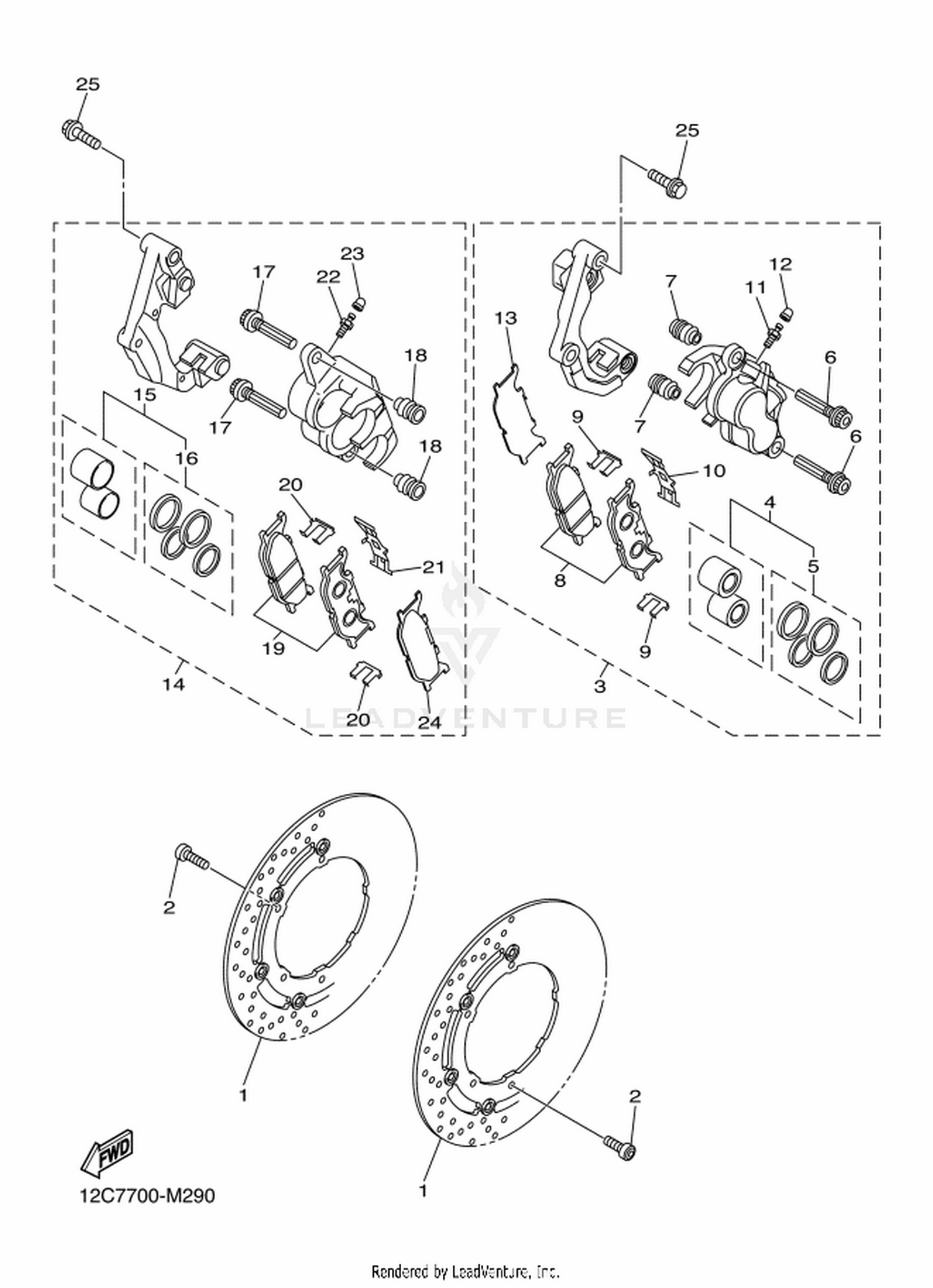 29 FRONT BRAKE CALIPER