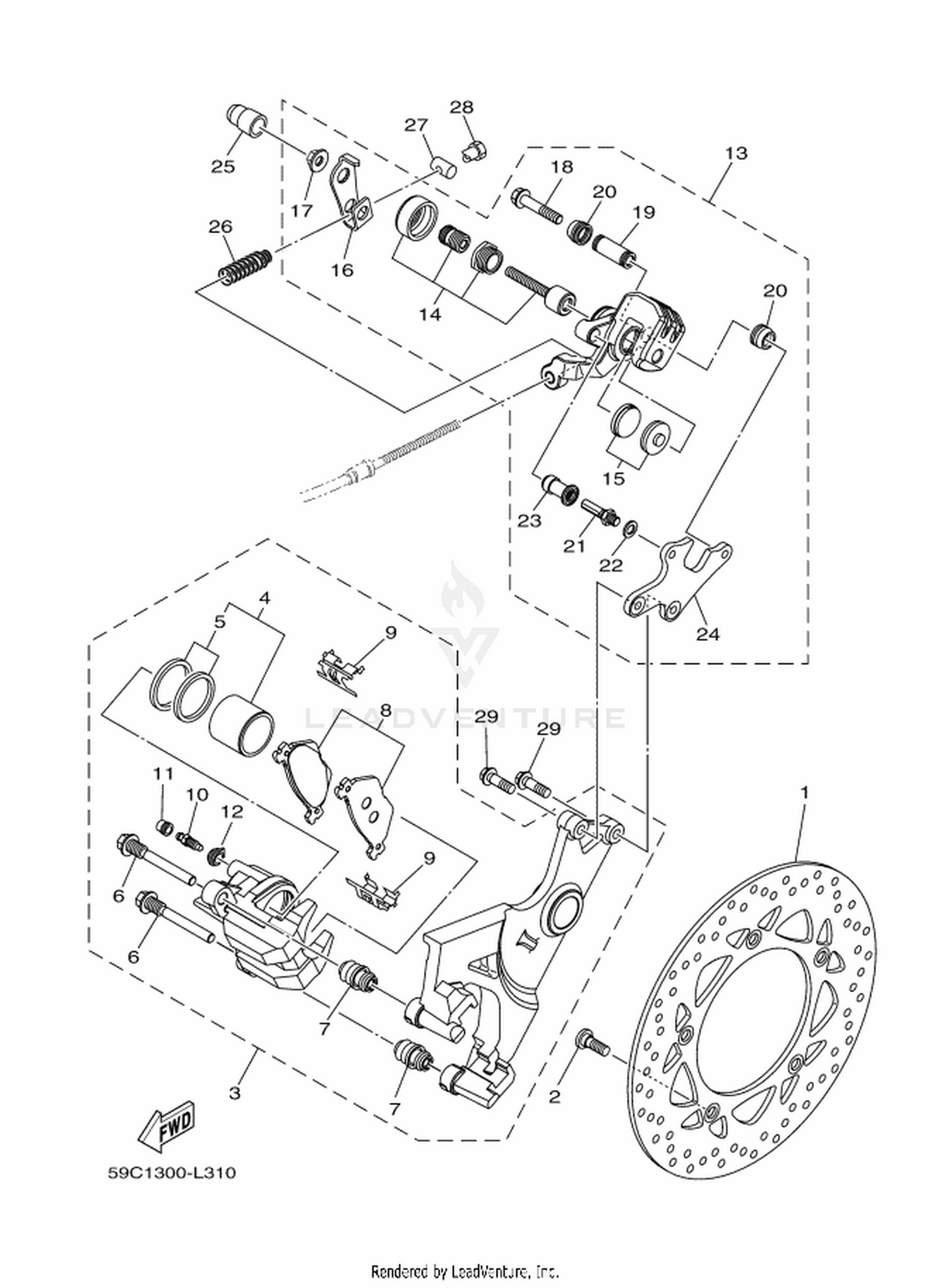 31 REAR BRAKE CALIPER