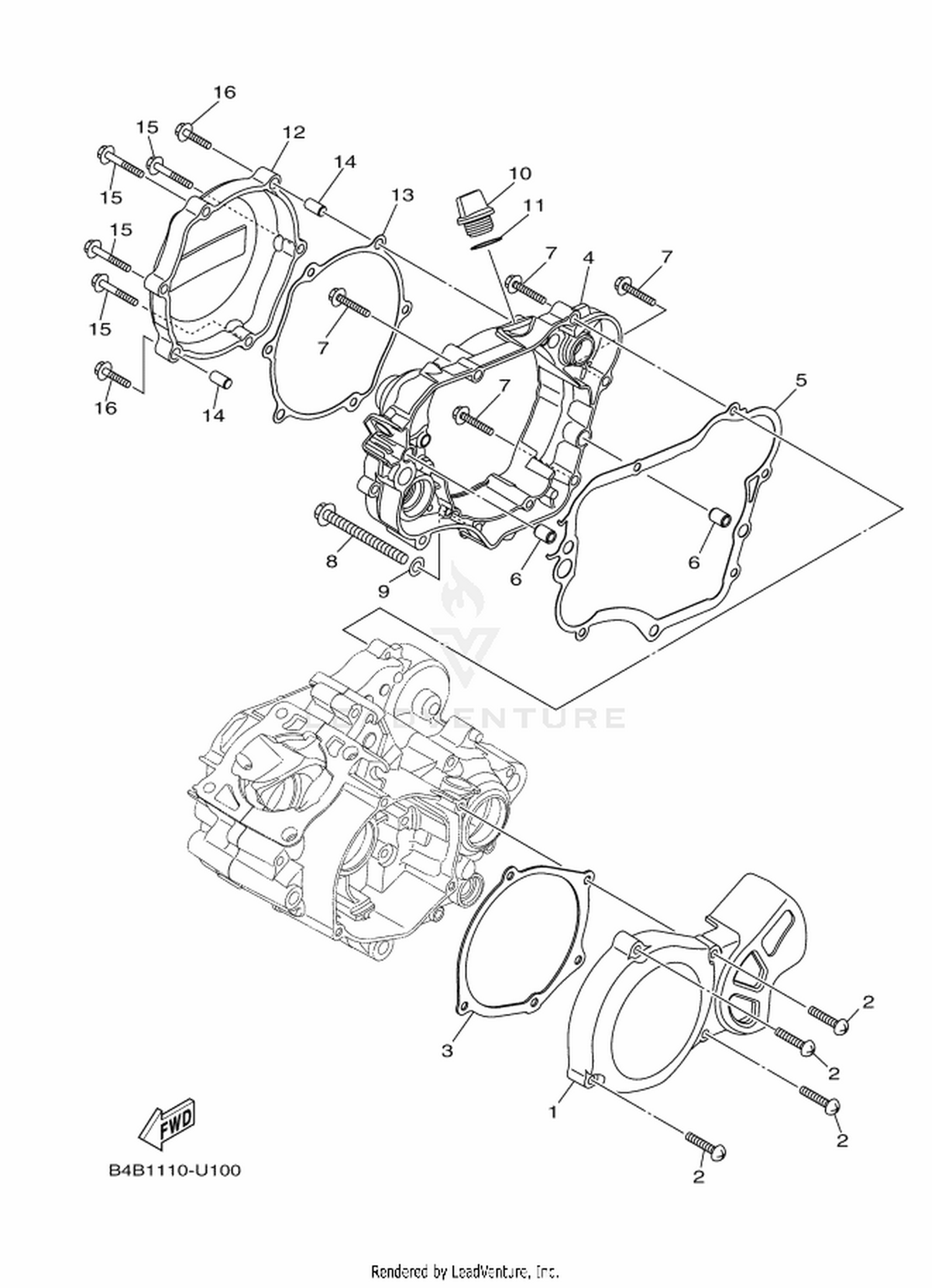 13 CRANKCASE COVER