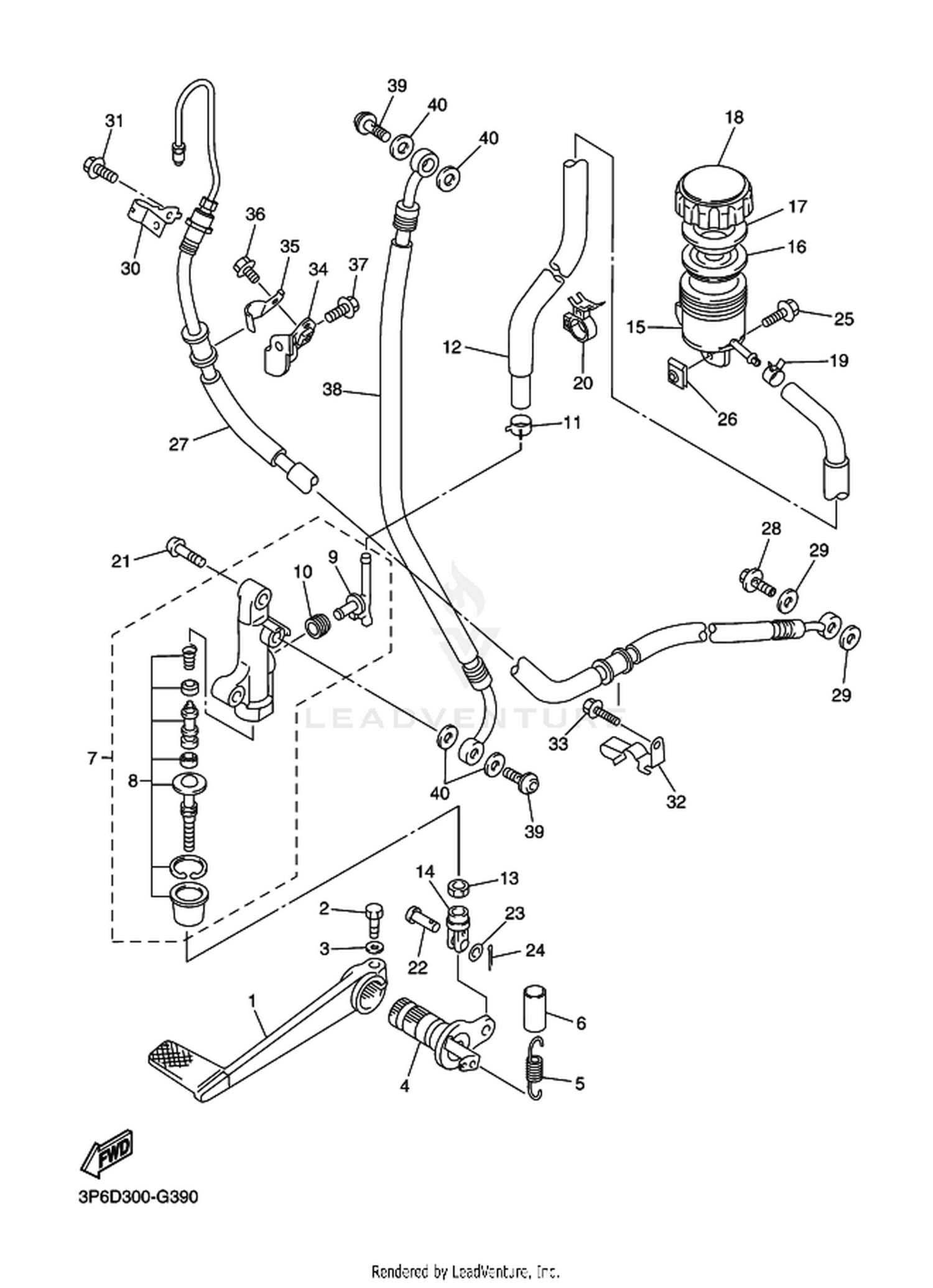 39 REAR MASTER CYLINDER