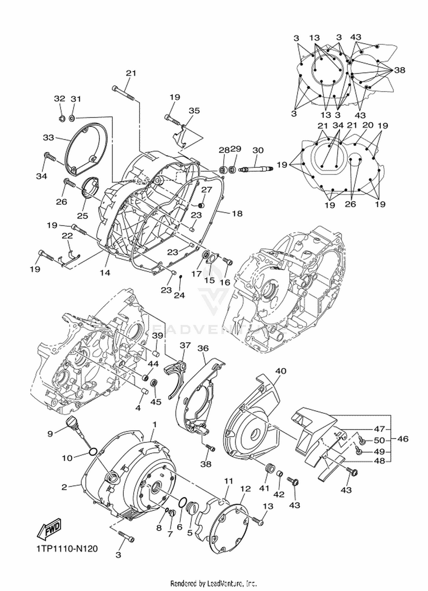 12 CRANKCASE COVER 1