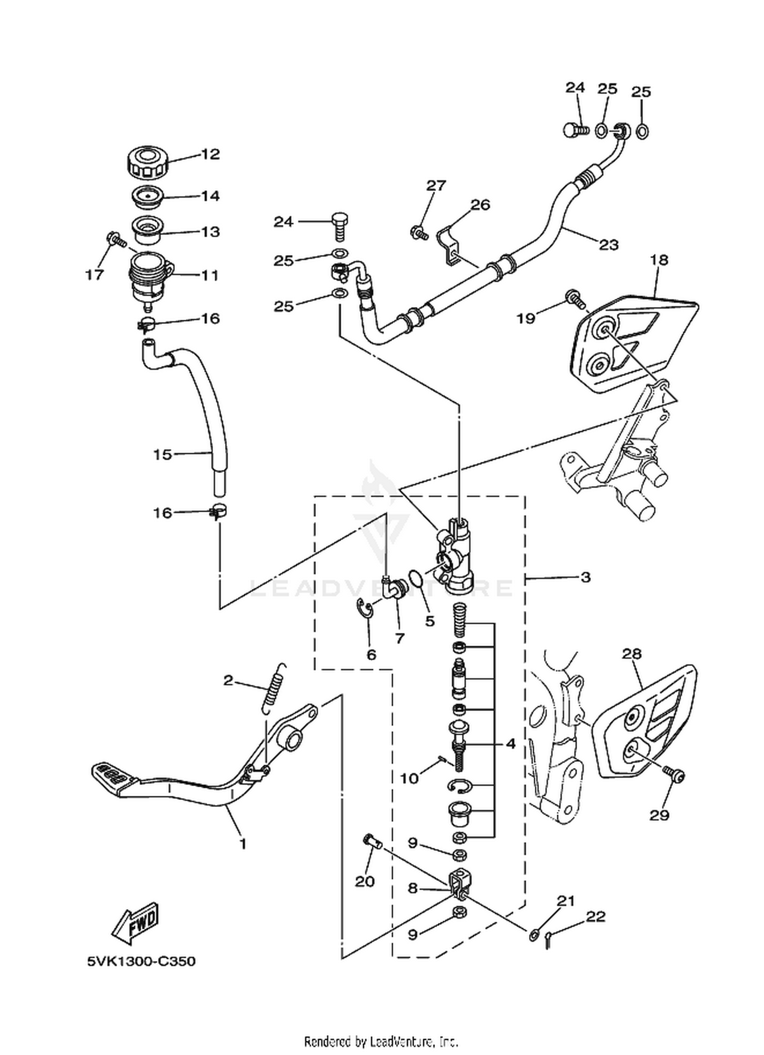35 REAR MASTER CYLINDER