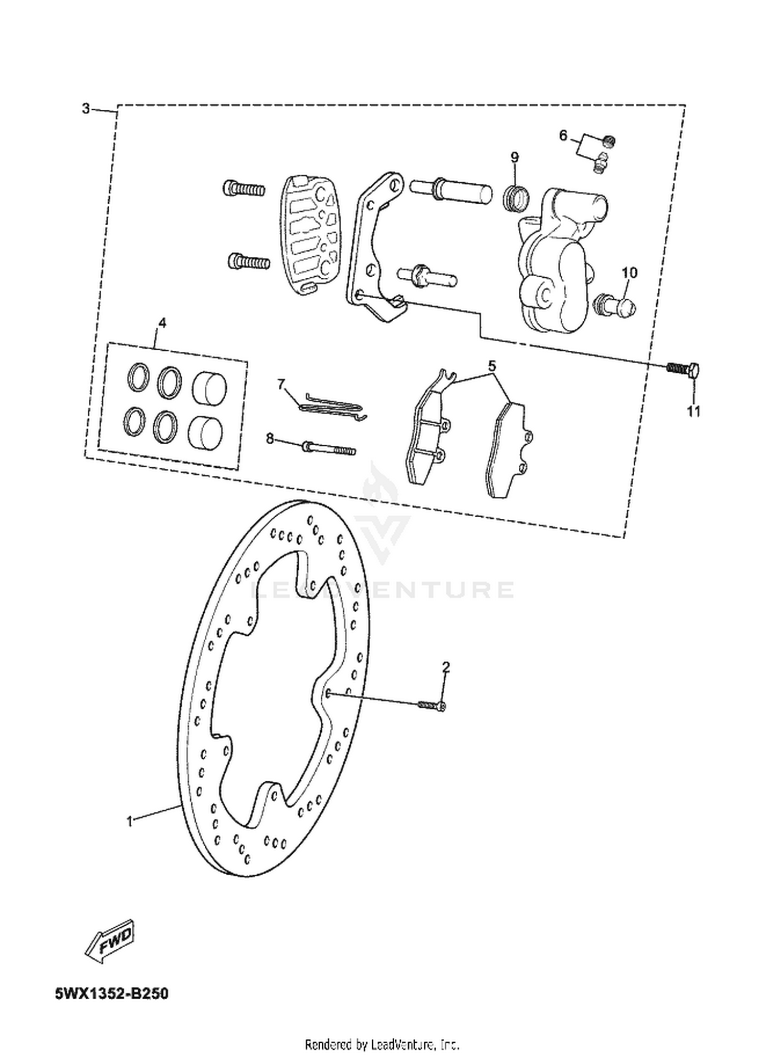 25 FRONT BRAKE CALIPER