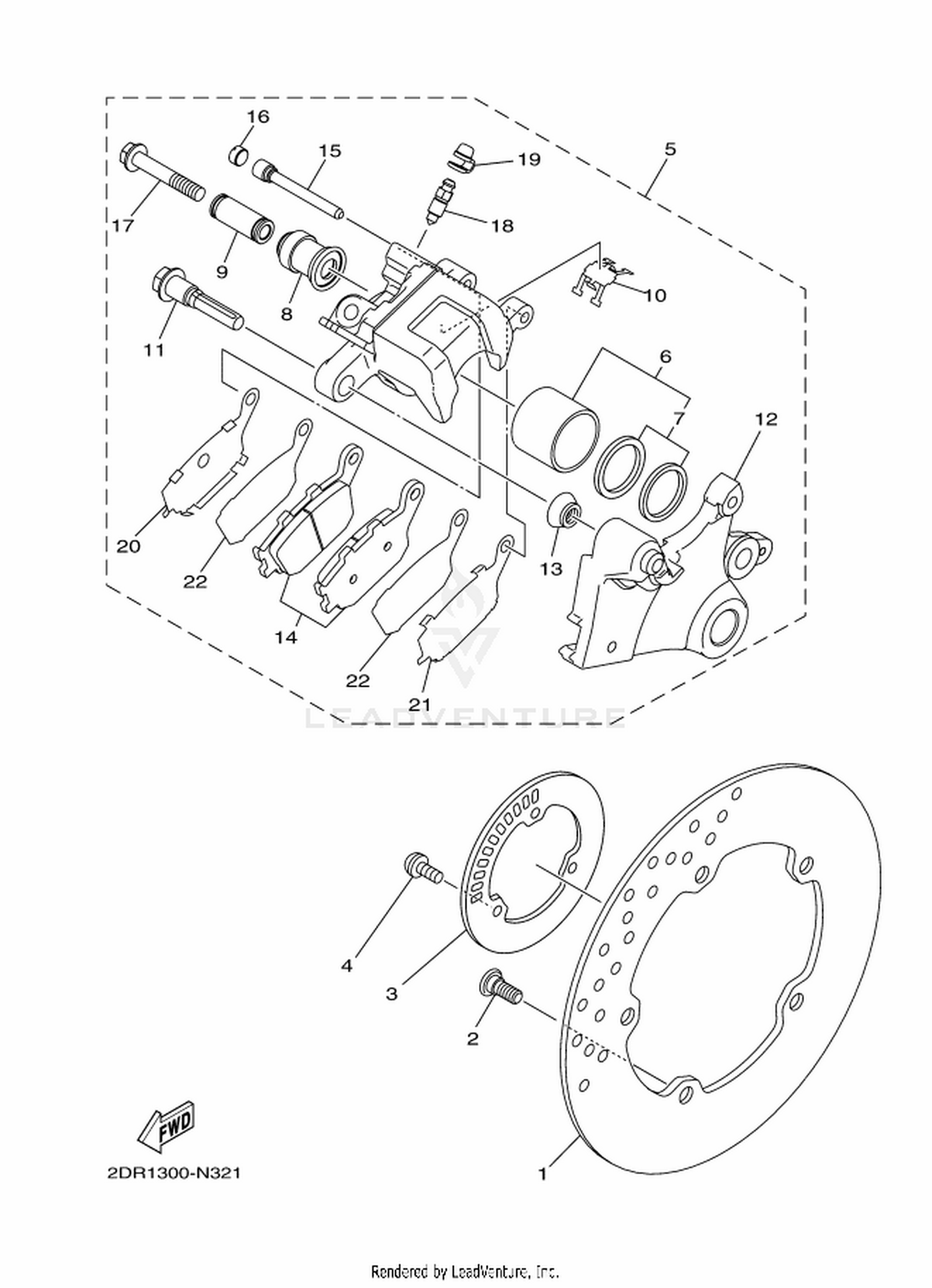 32 REAR BRAKE CALIPER
