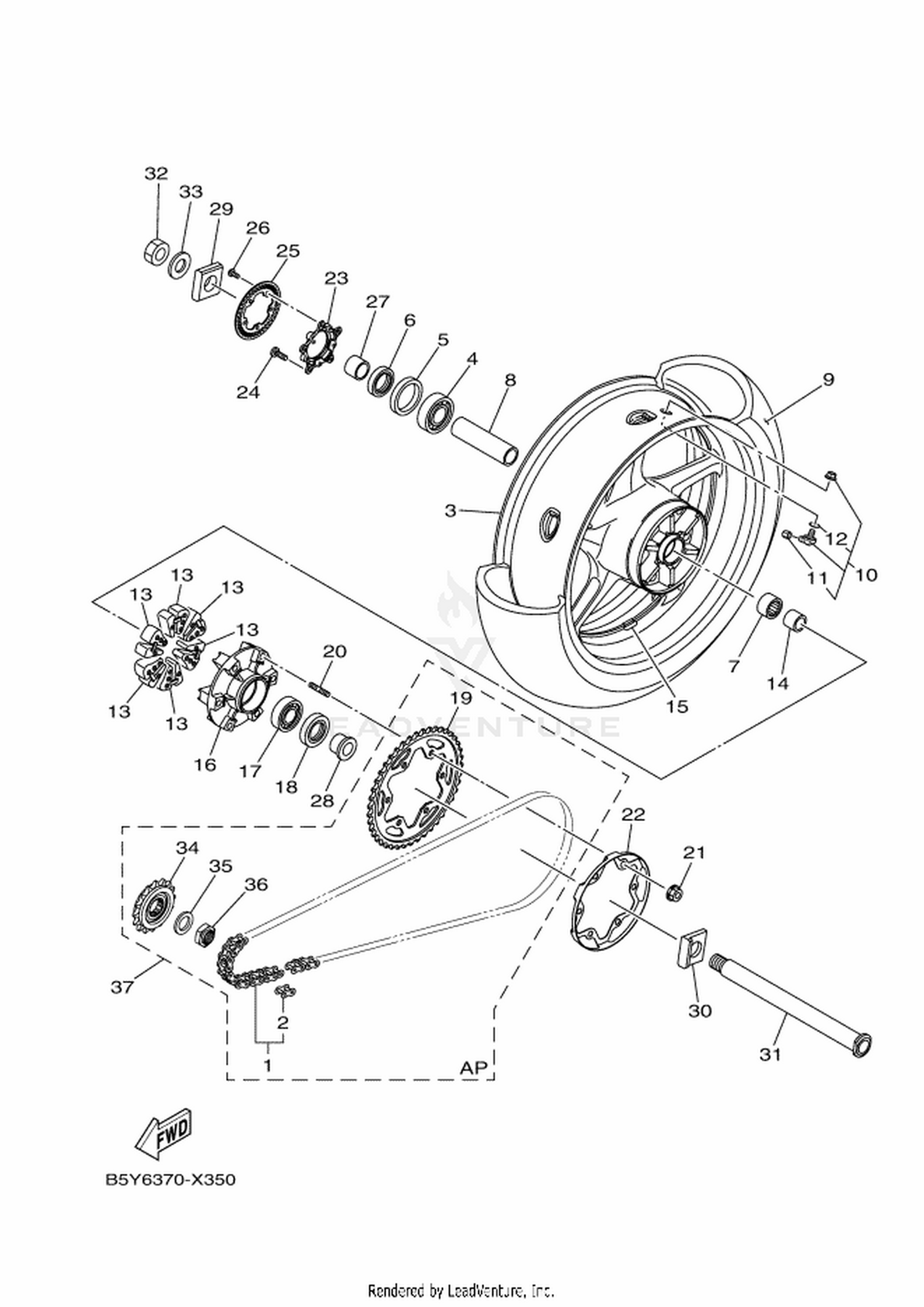 35 REAR WHEEL