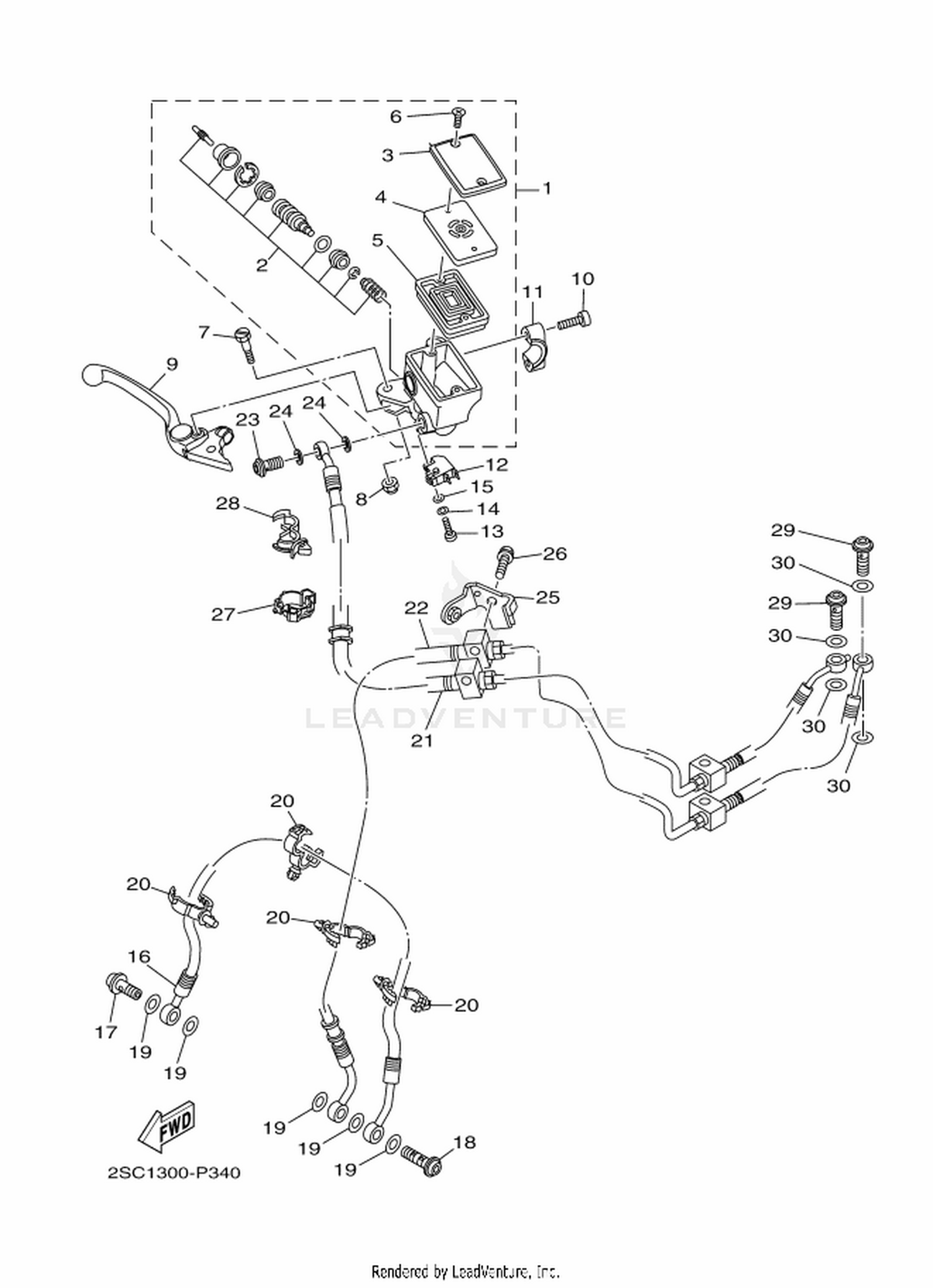 34 FRONT MASTER CYLINDER