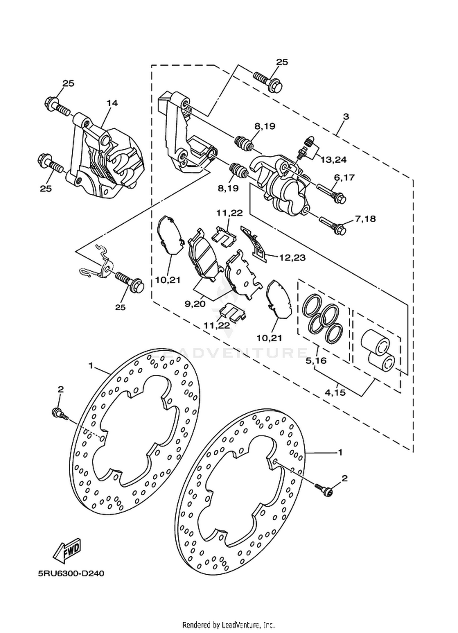 24 FRONT BRAKE CALIPER